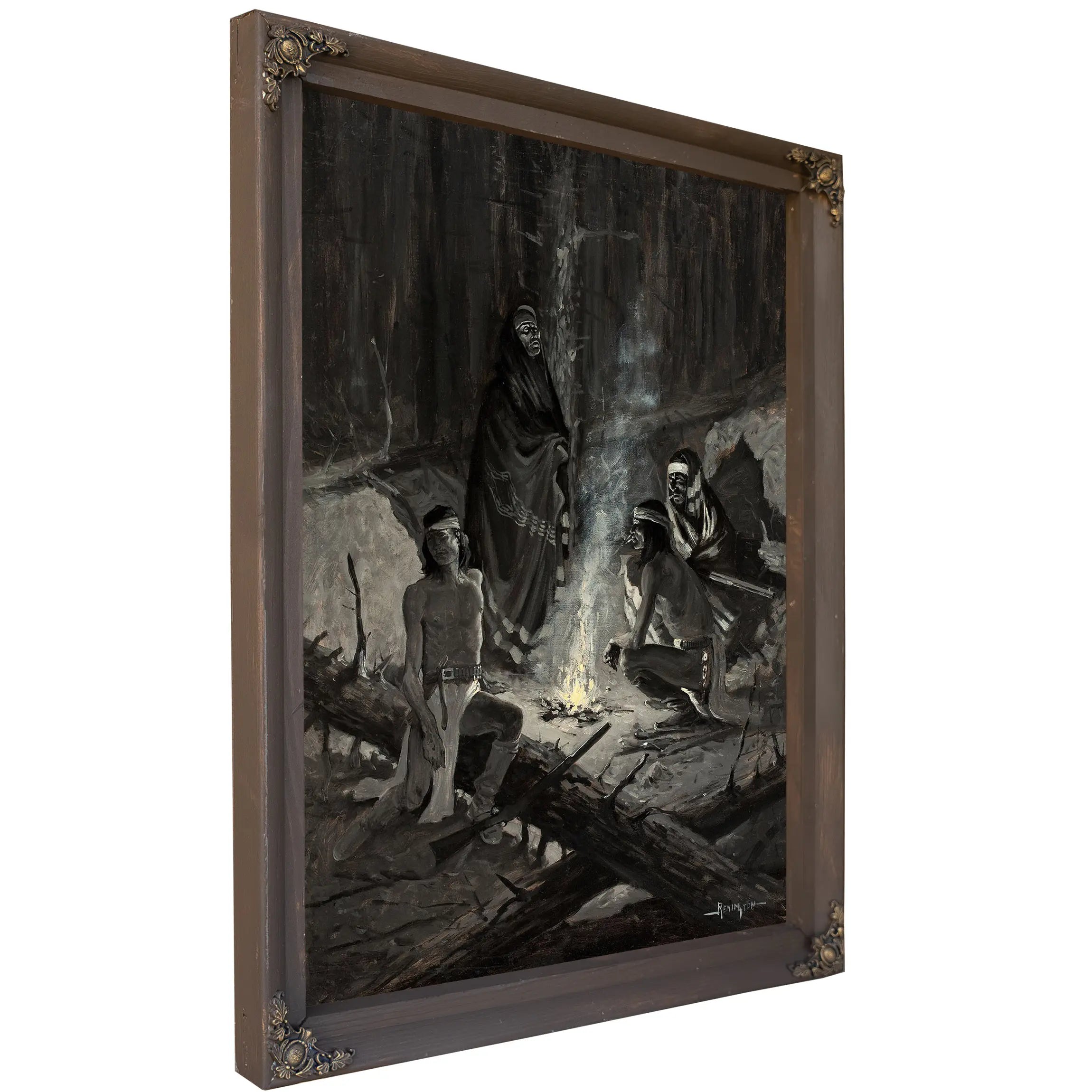 Apache Signal Fire by Frederic Remington