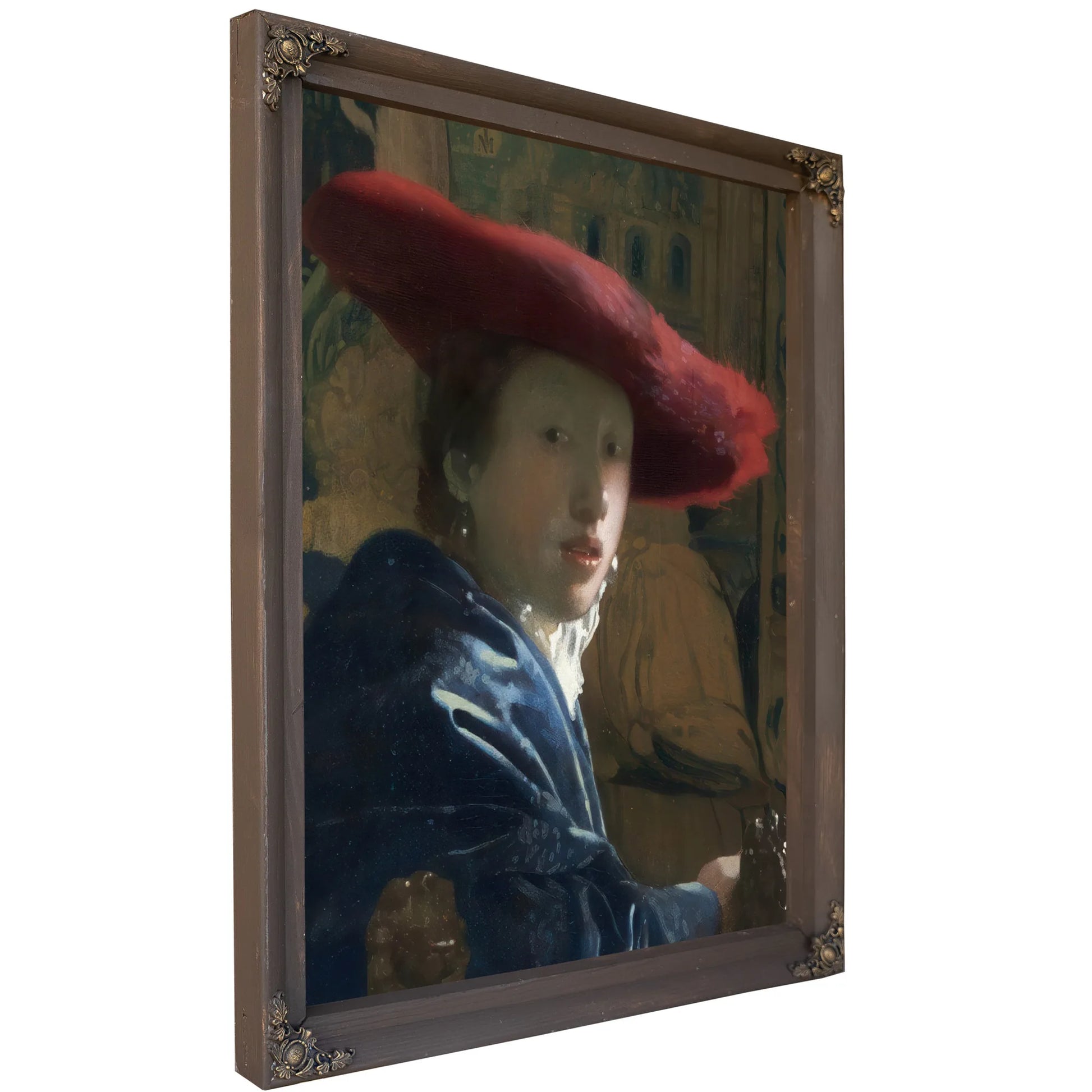 Girl With The Red Hat By Johannes Vermeer Fine Art Print