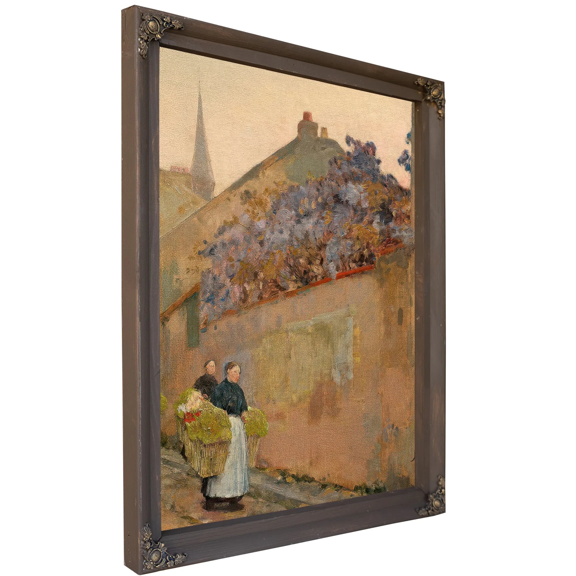Street Scene In Sannois By Childe Hassam Fine Art Print