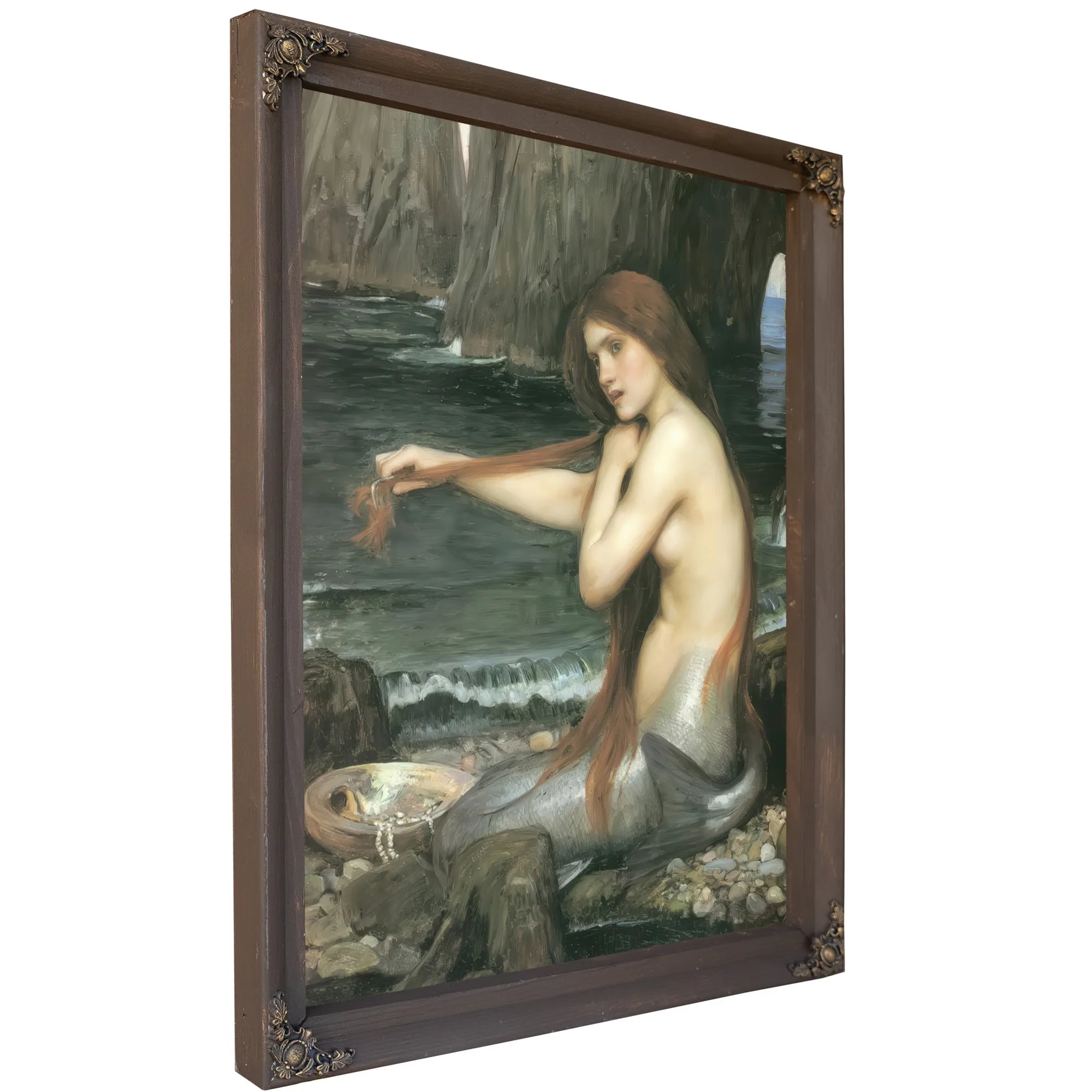 A Mermaid By John Waterhouse Fine Art Print