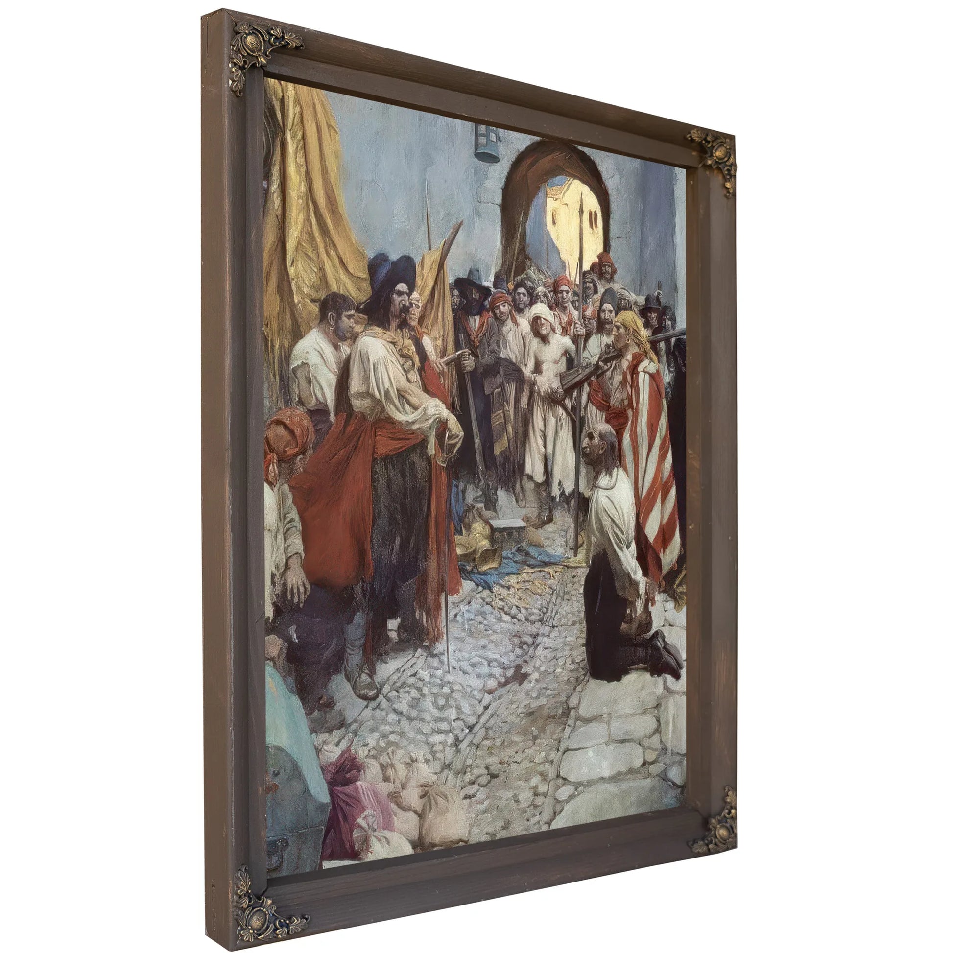 Extorting Tribute From The Citizens By Howard Pyle Fine Art Print