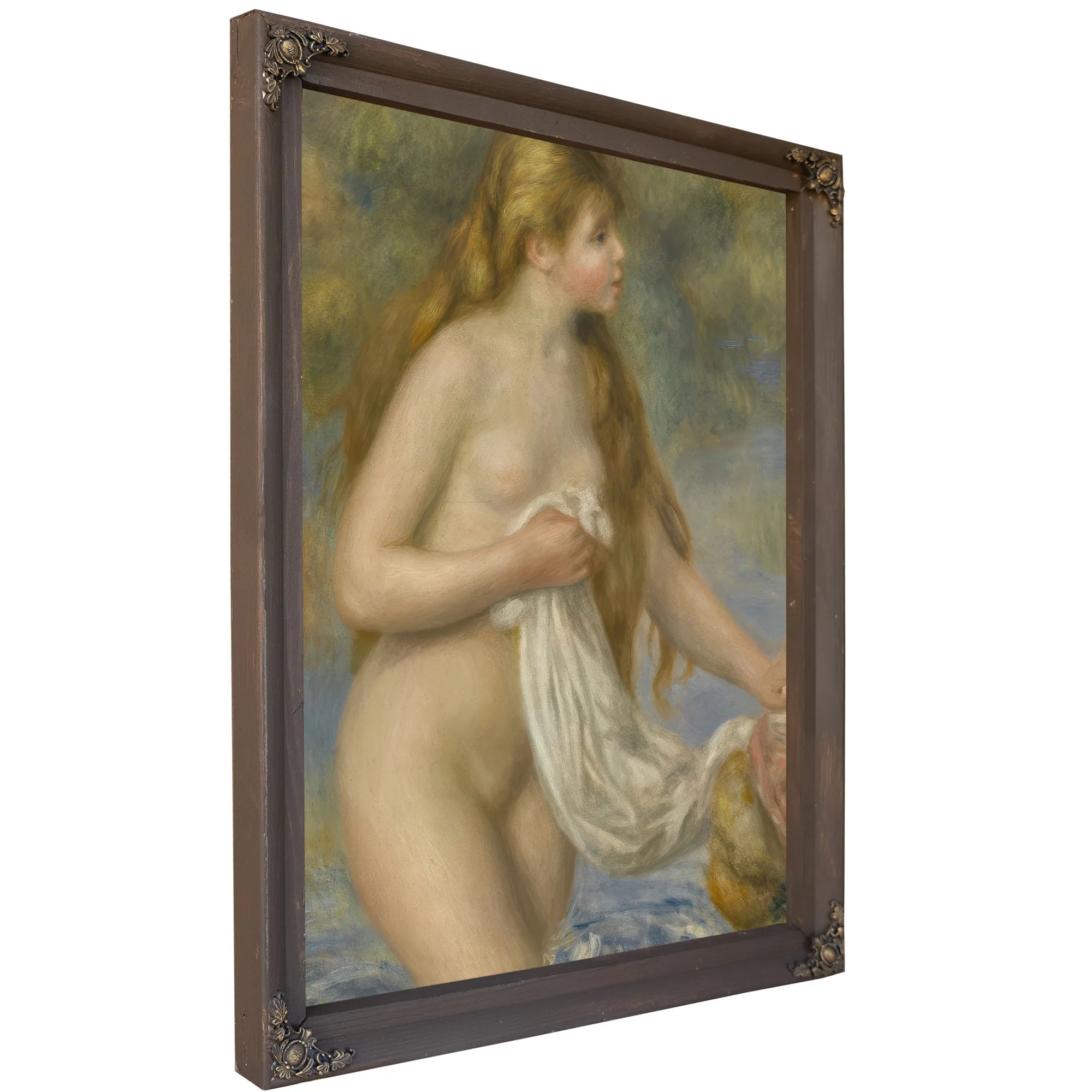 Bather With Long Hair (Baigneuse Aux Cheveux Longs) By Pierre Auguste Renoir Fine Art Print