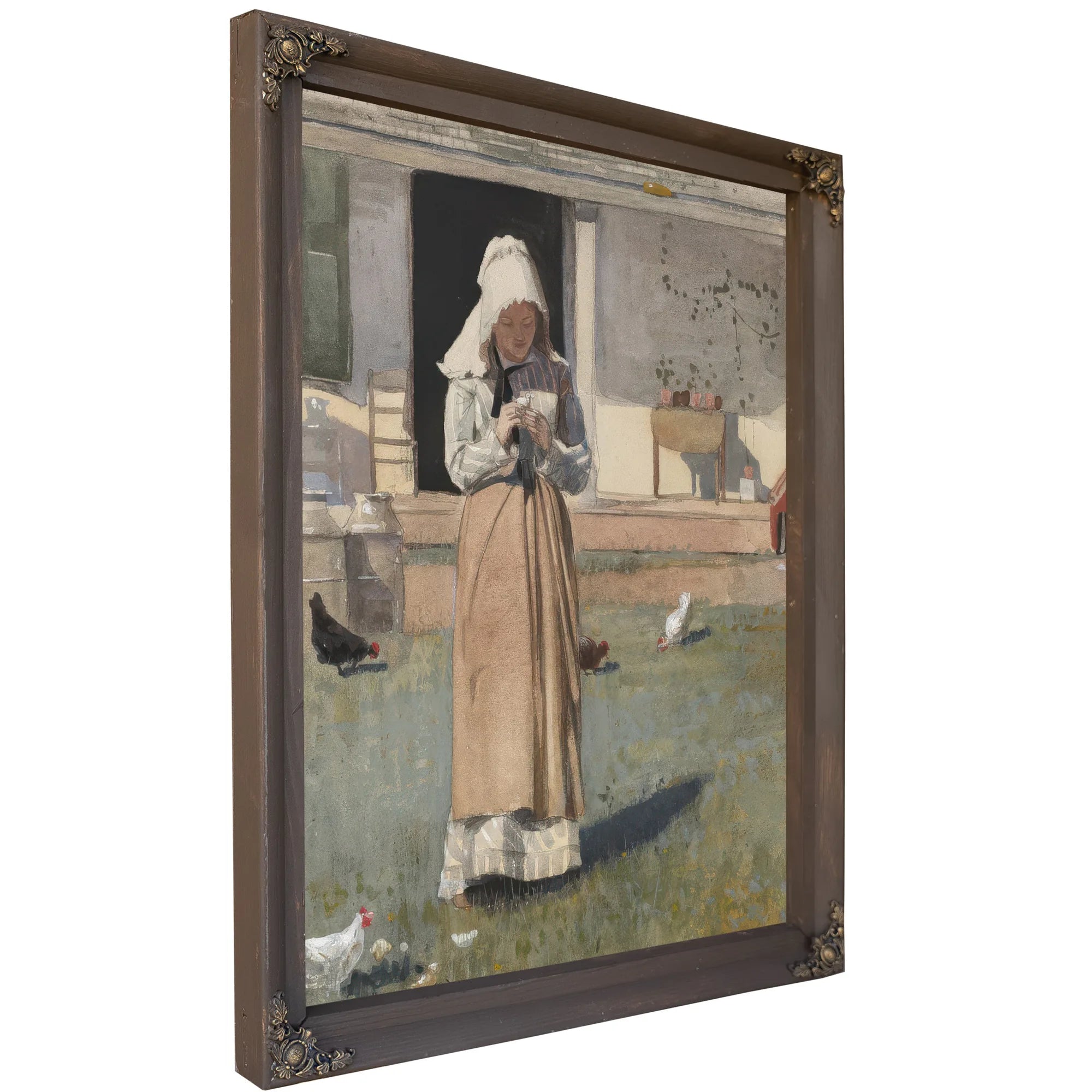 The Sick Chicken By Winslow Homer Fine Art Print