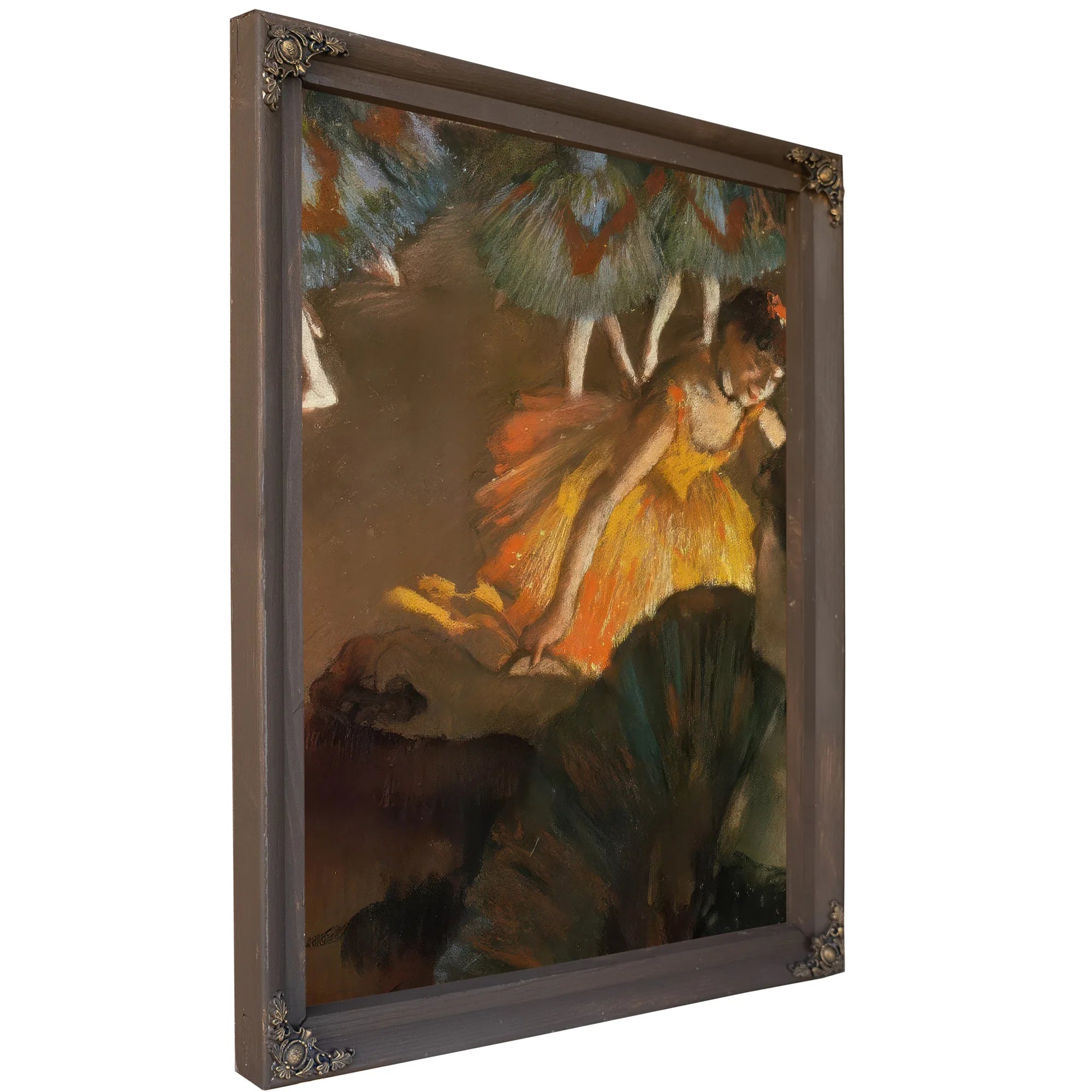 Ballerina And Lady With A Fan By Edgar Degas Fine Art Print
