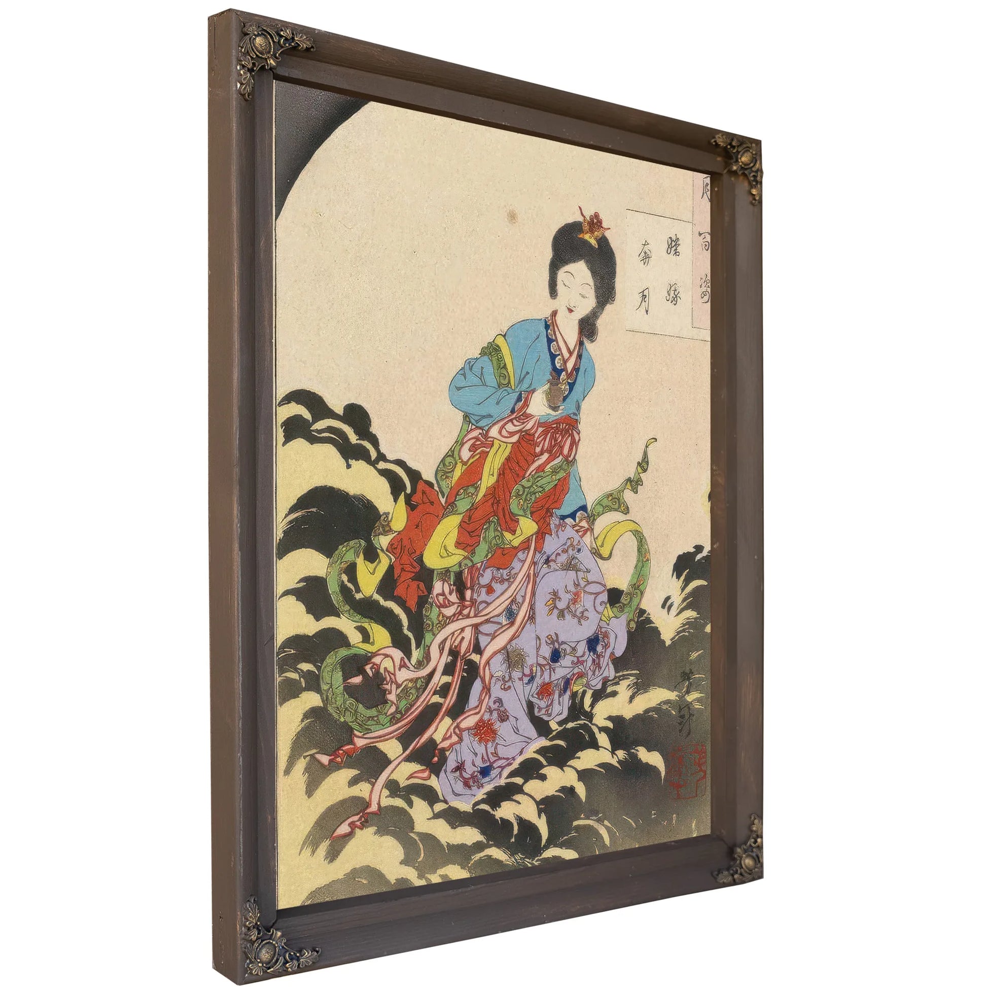 Chang 1039 E Flees To The Moon 1885 By Tsukioka Yoshitoshi Fine Art Print