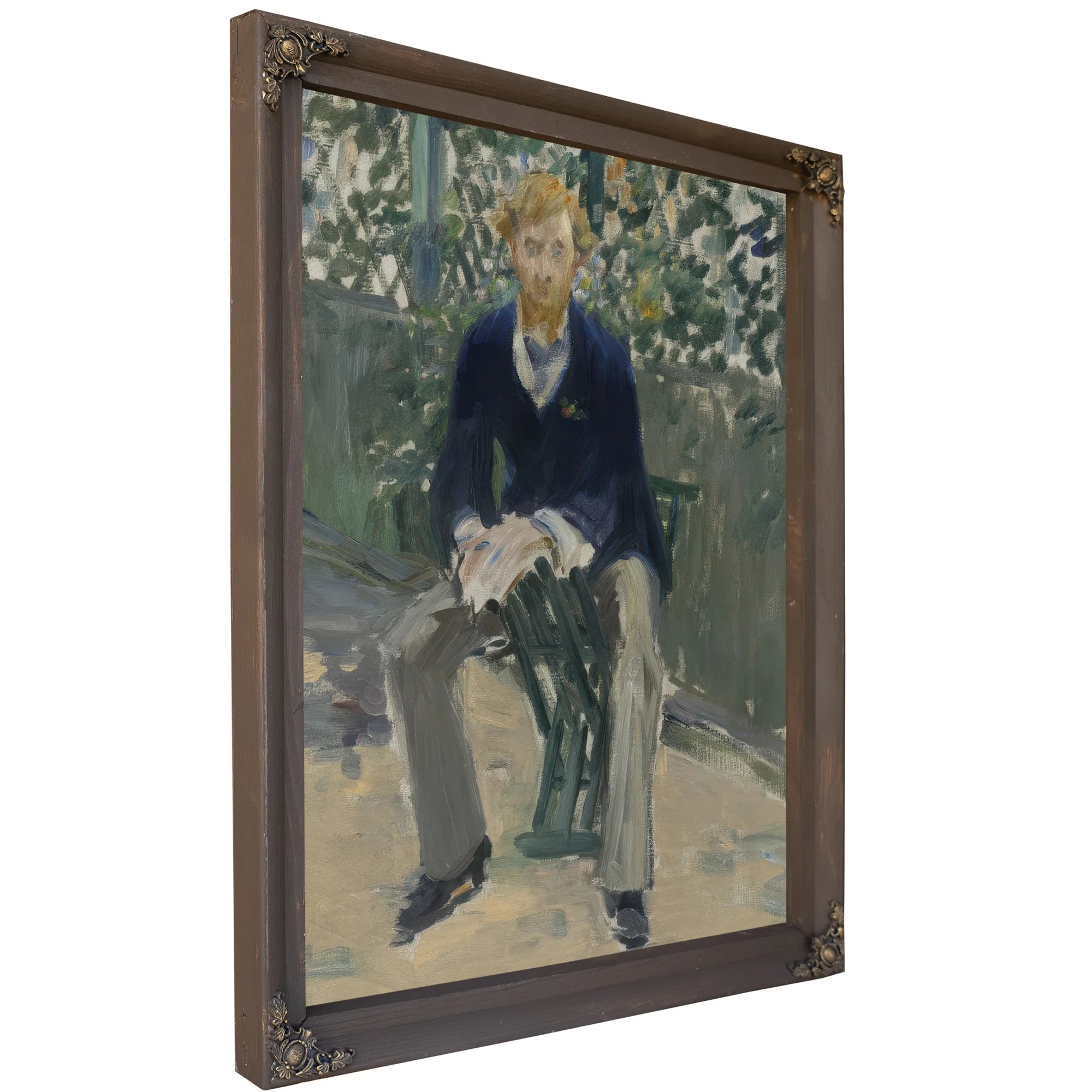 George Moore In The Artist's Garden By Edouard Manet Fine Art Print