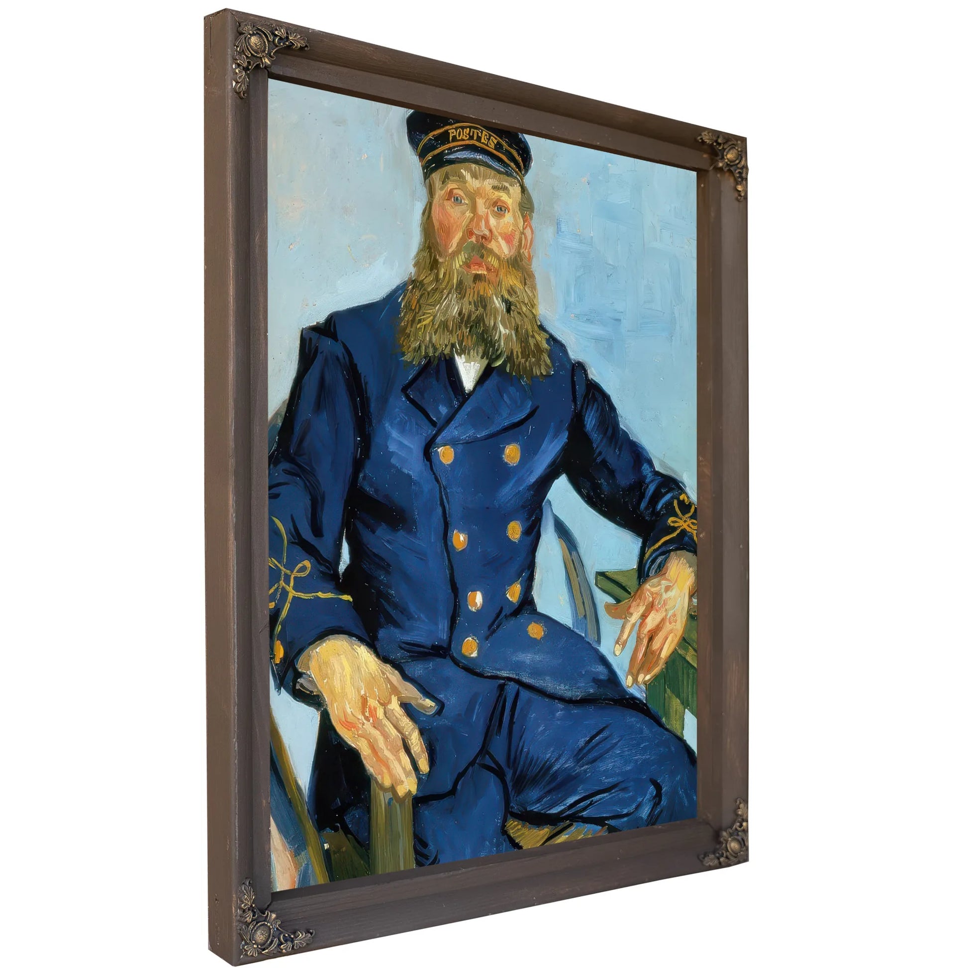 Portrait Of The Postman Joseph Roulin By Vincent Van Gogh Fine Art Print