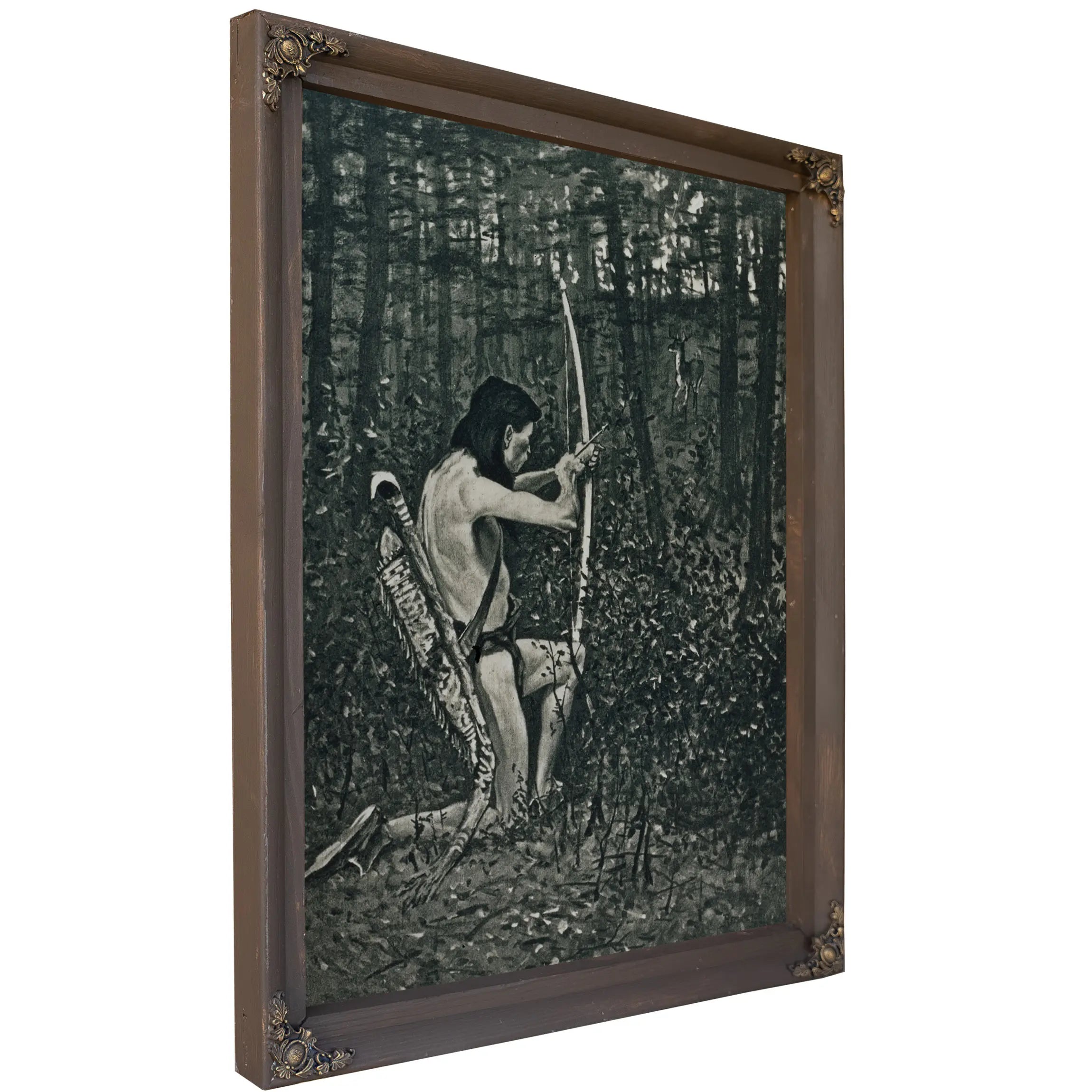 Then Upon One Knee Uprising Hiawatha Aimed An Arrow by Frederic Remington