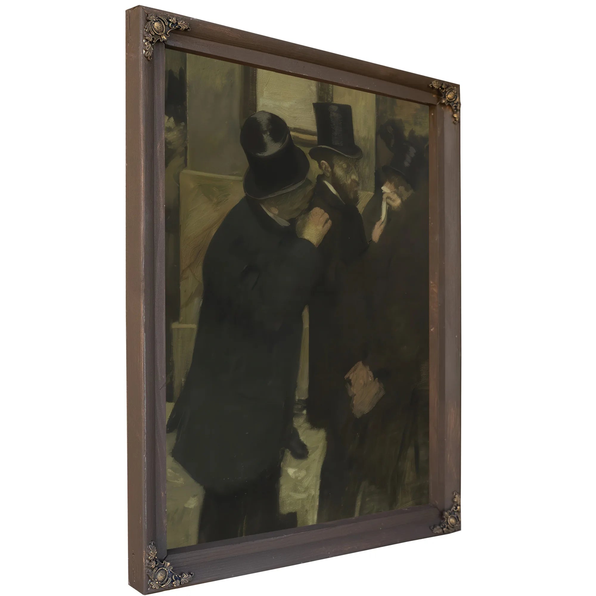 Portraits At The Stock Exchange 2 By Edgar Degas Fine Art Print