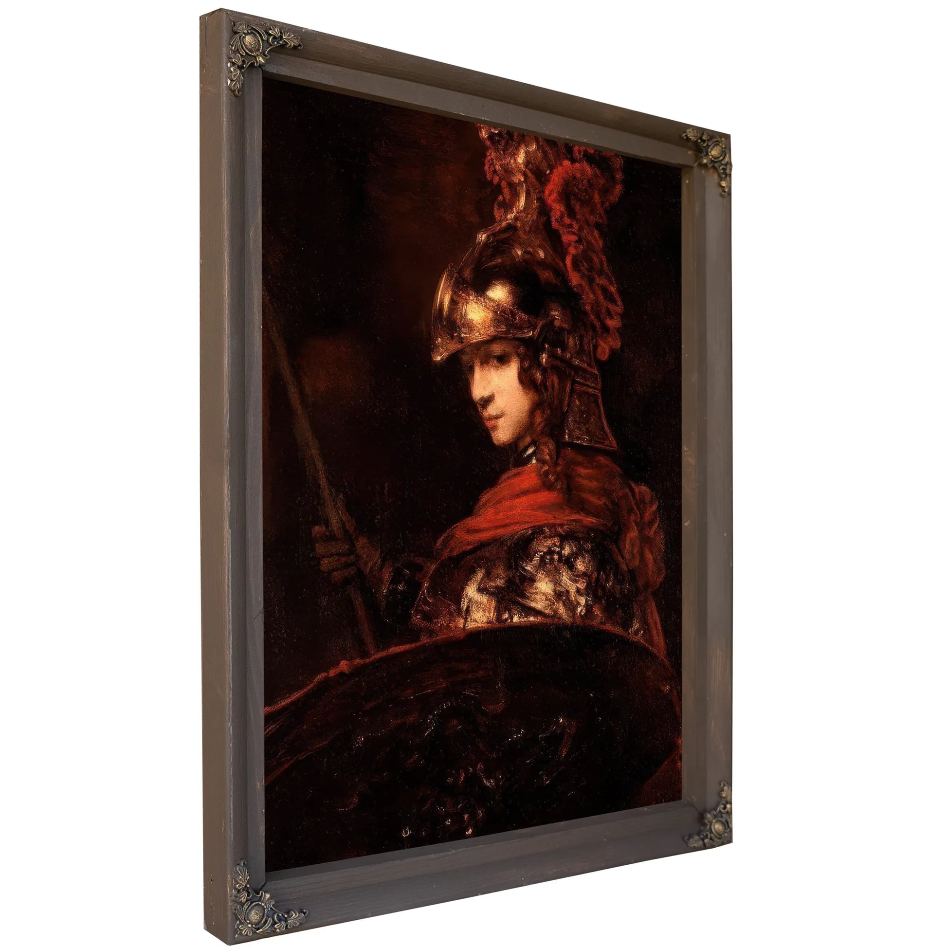 Pallas Athena Or Armoured Figure By Rembrandt Fine Art Print