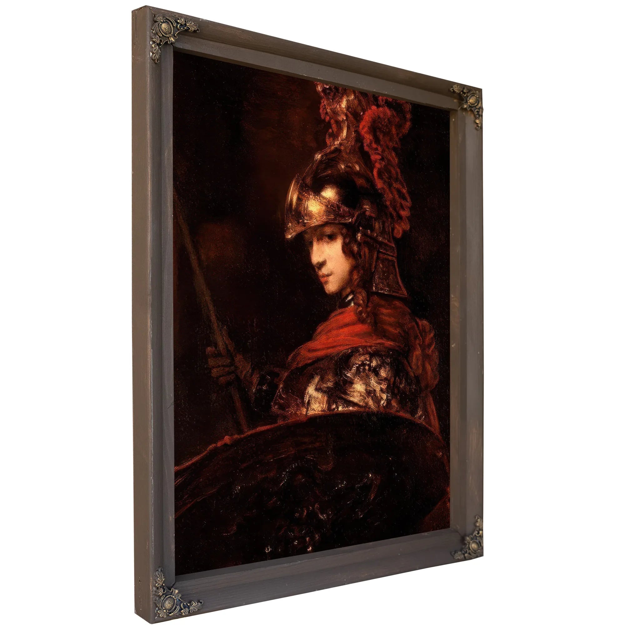 Pallas Athena Or Armoured Figure By Rembrandt Fine Art Print