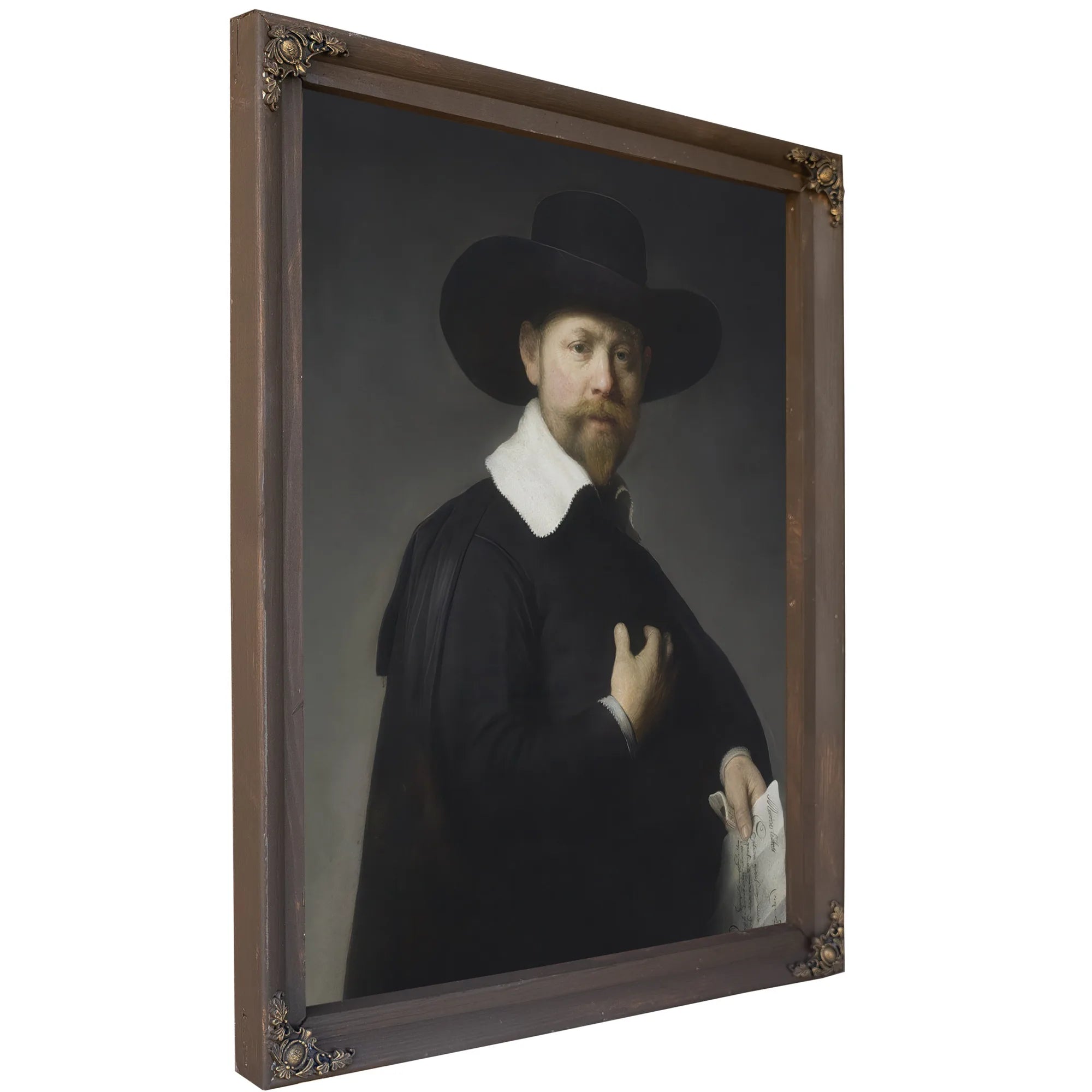 Portrait Of Marten Looten By Rembrandt Fine Art Print