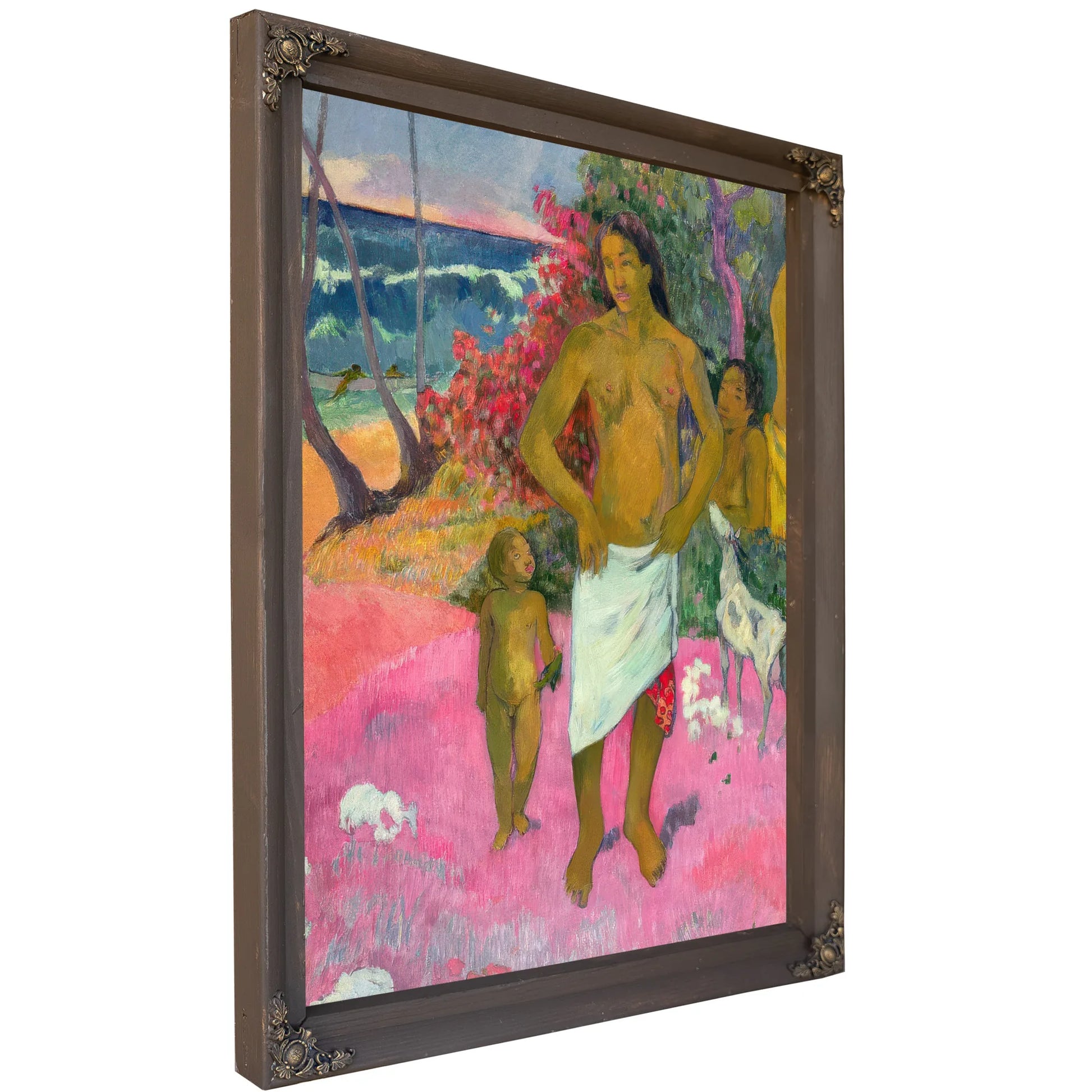 A Walk By The Sea By Eugene Henri Paul Gauguin Fine Art Print