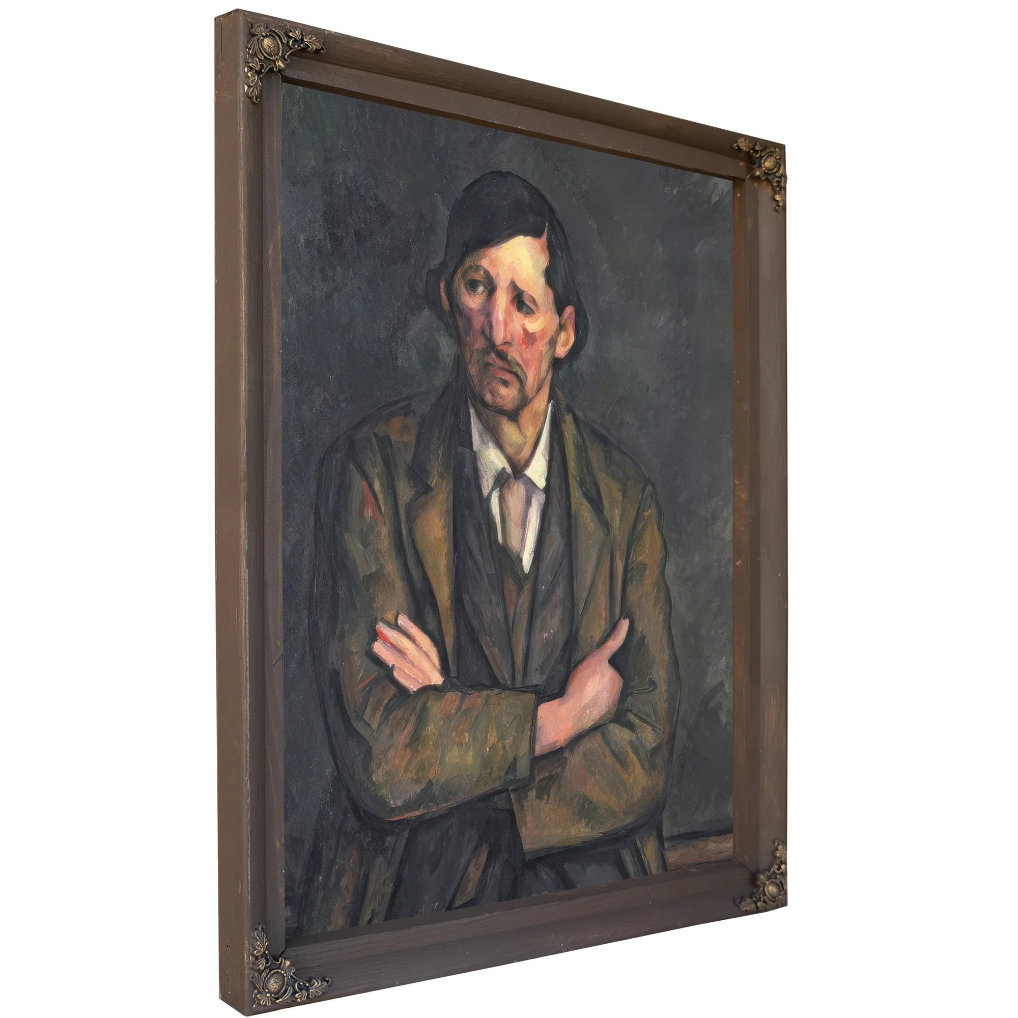 Man With Crossed Arms 1 By Paul Cezanne Fine Art Print
