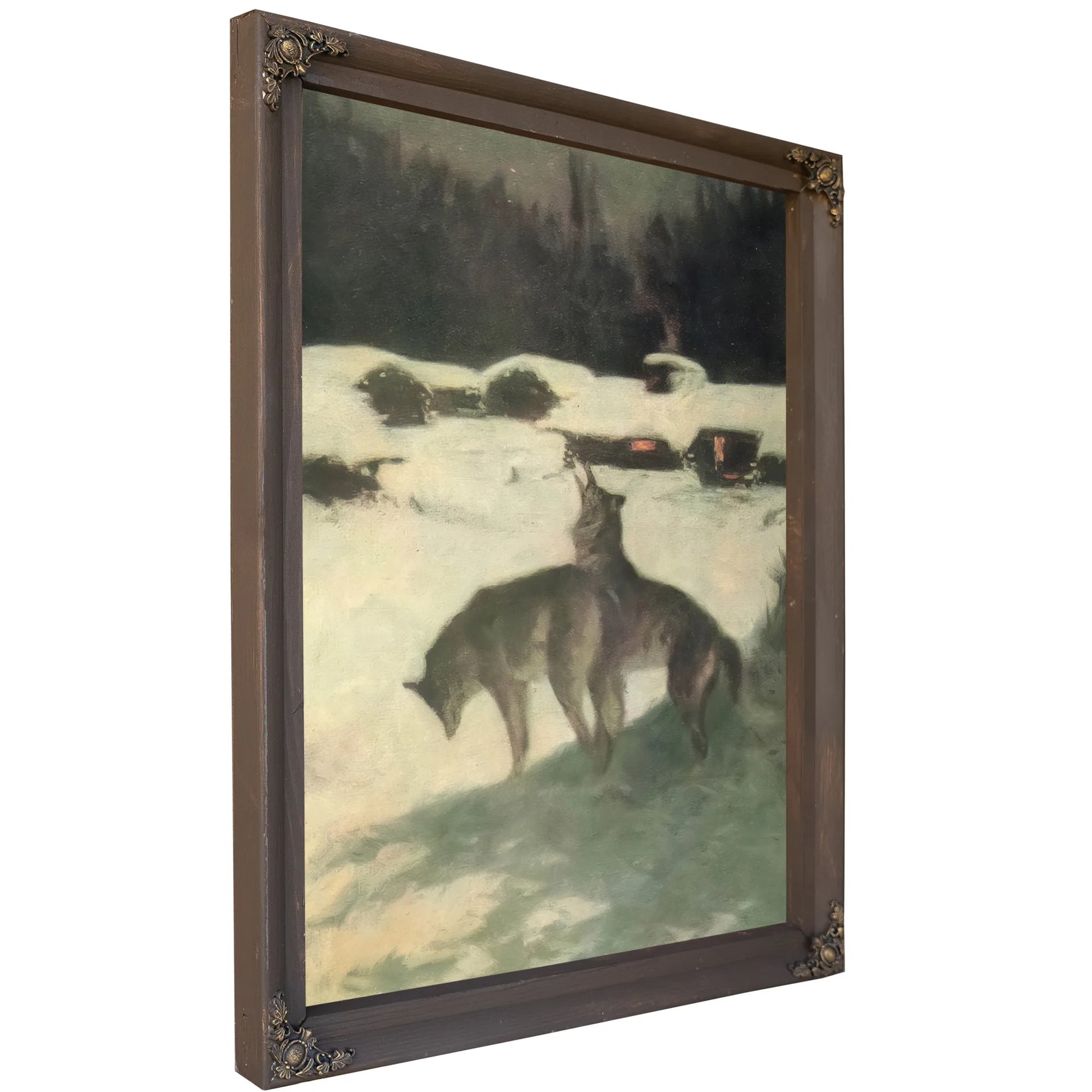 Lumber Camp At Night Aka The Tragedy Of The Trees By Frederic Remington Fine Art Print
