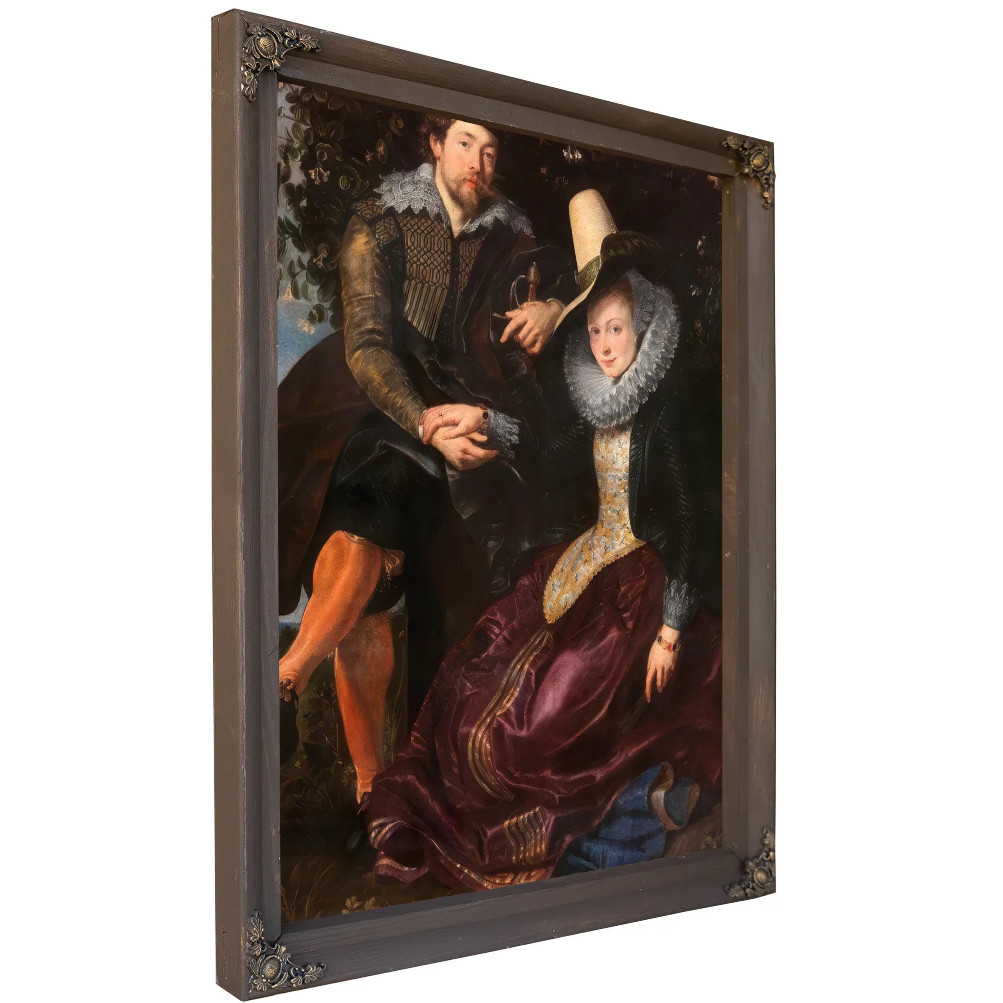 The Artist And His First Wife Isabella Brant In The Honeysuckle Bower By Peter Paul Rubens Fine Art Print