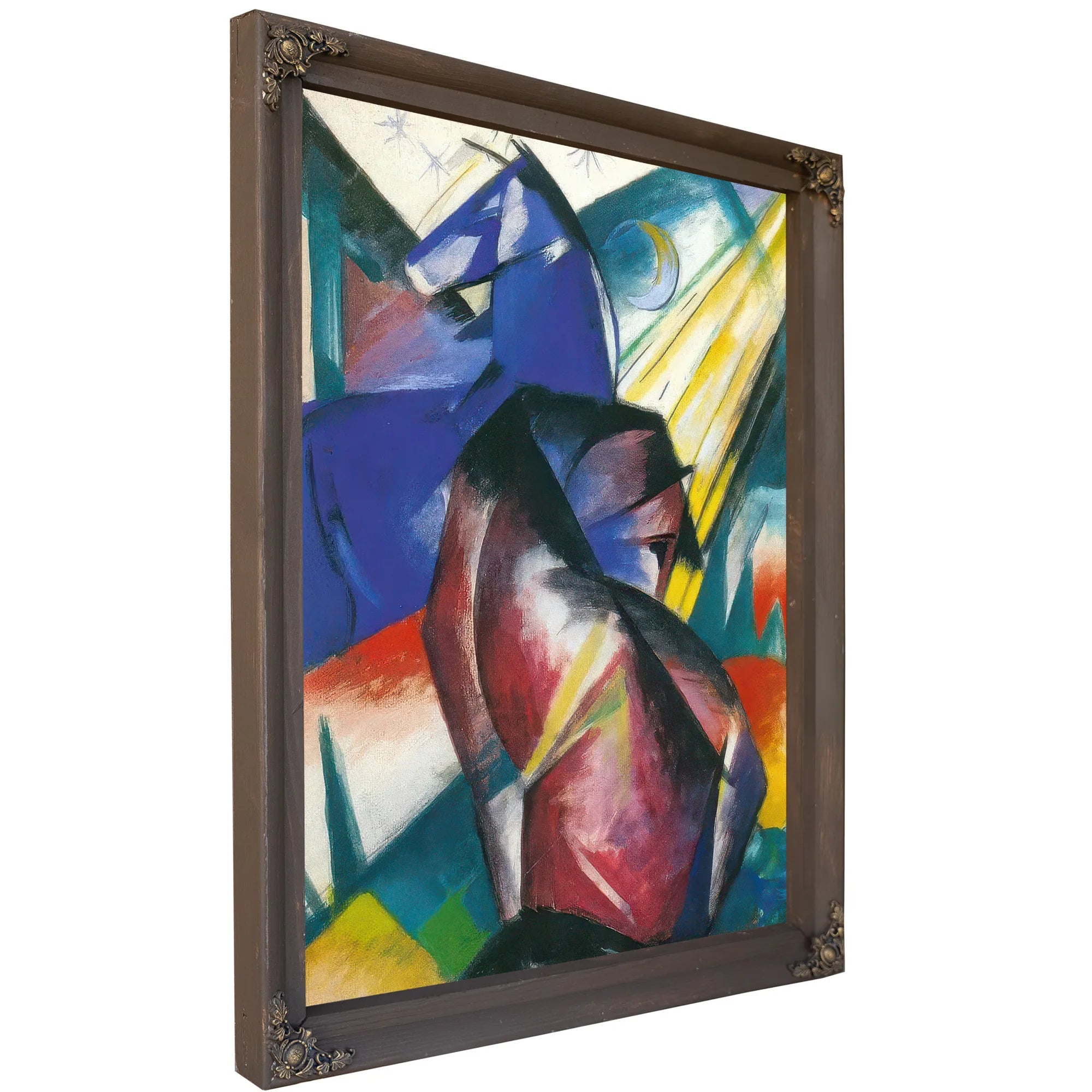 Two Horses By Franz Marc Fine Art Print