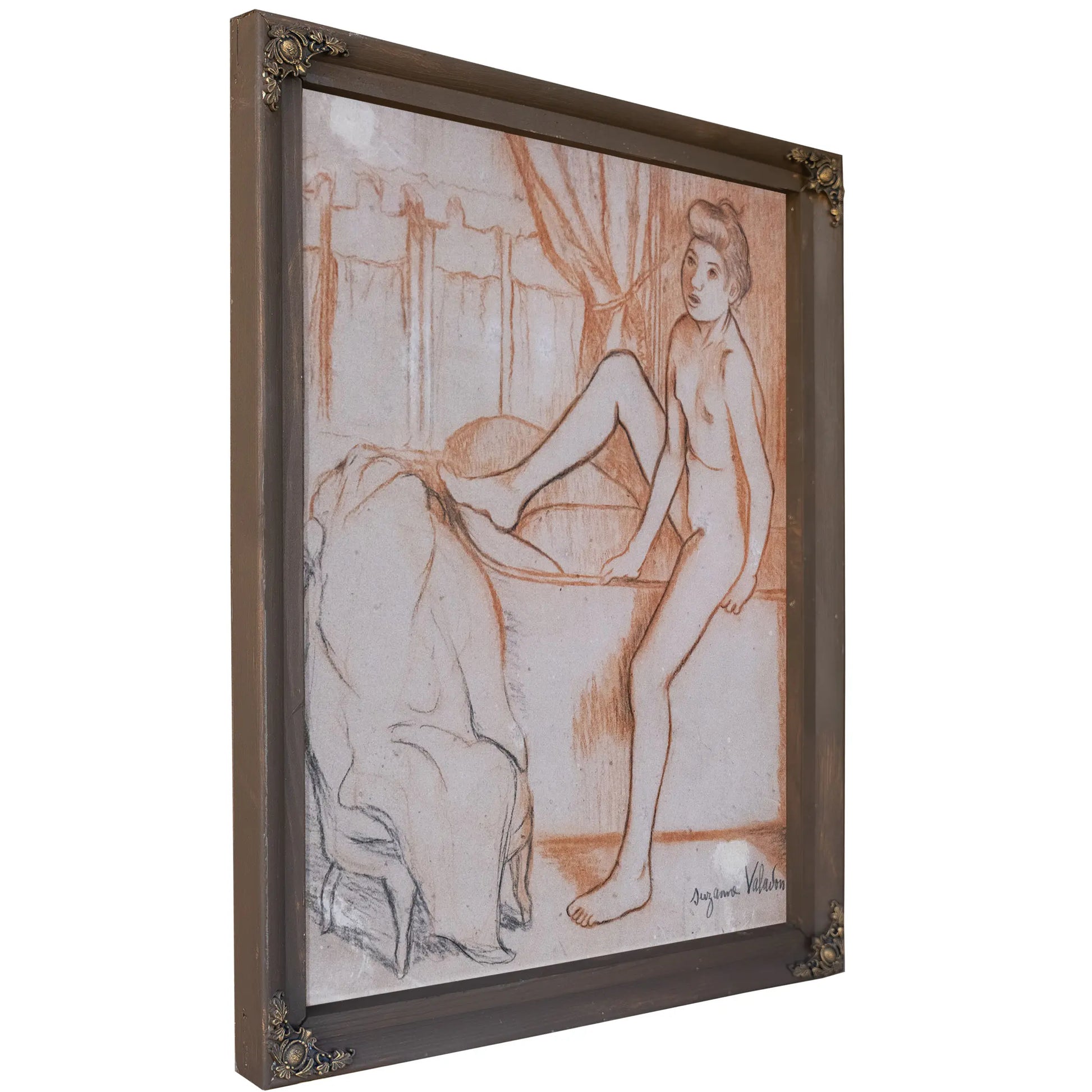 Nu Sortant Du Bain ~1904 Sanguine Sur Papier by Suzanne Valadon
