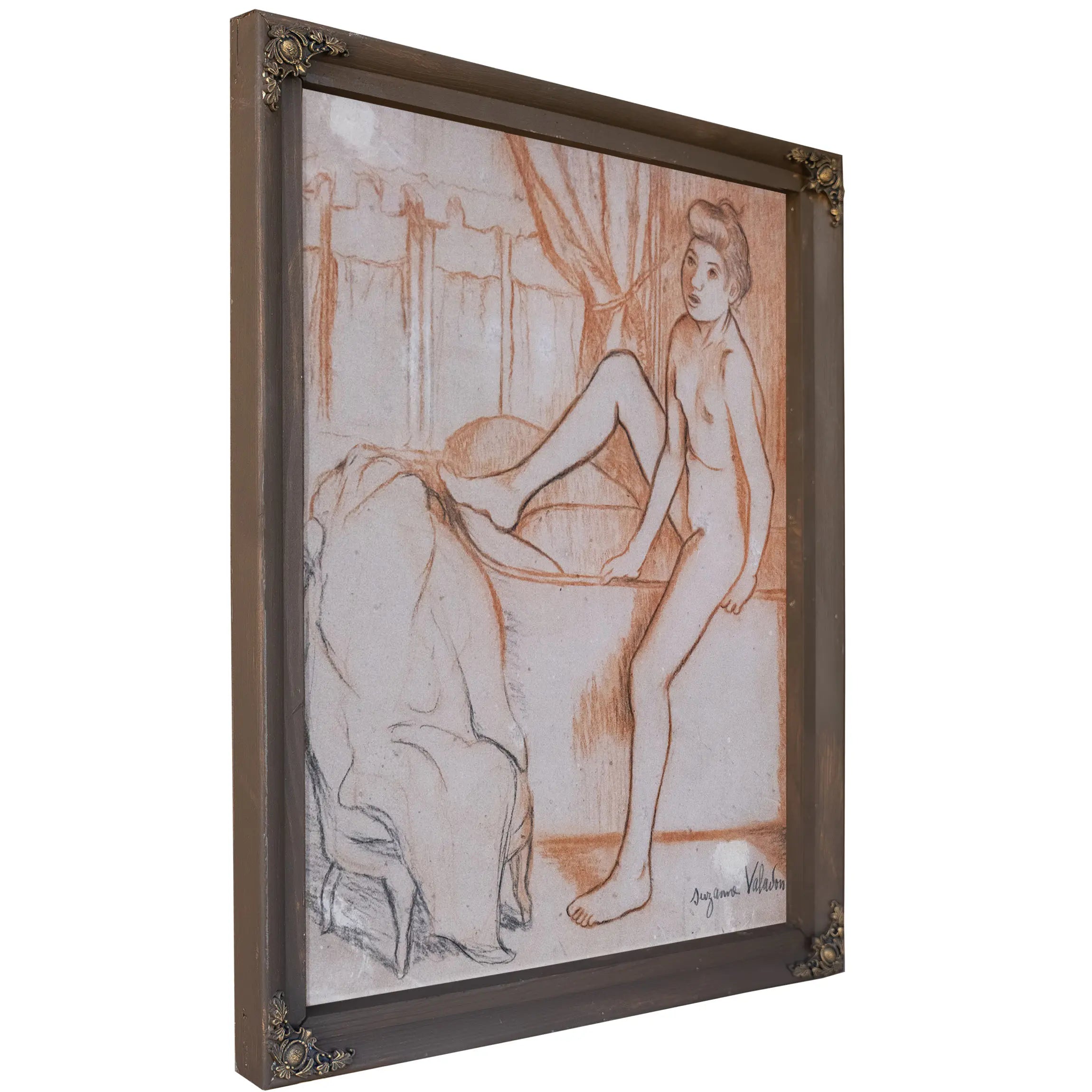 Nu Sortant Du Bain ~1904 Sanguine Sur Papier by Suzanne Valadon