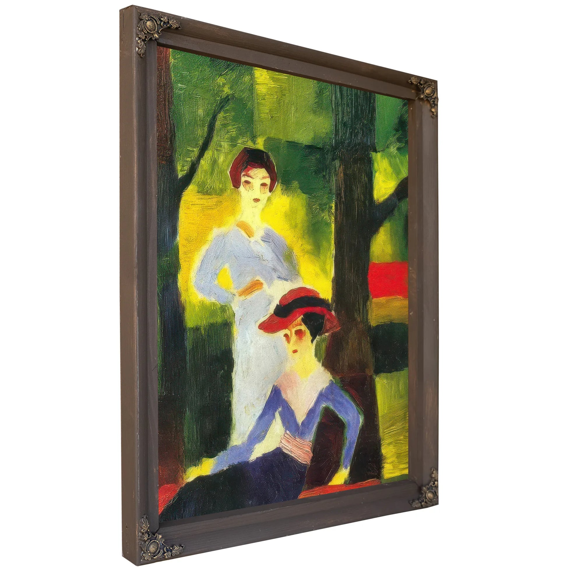 Two Girls In The Forest By August Macke Fine Art Print