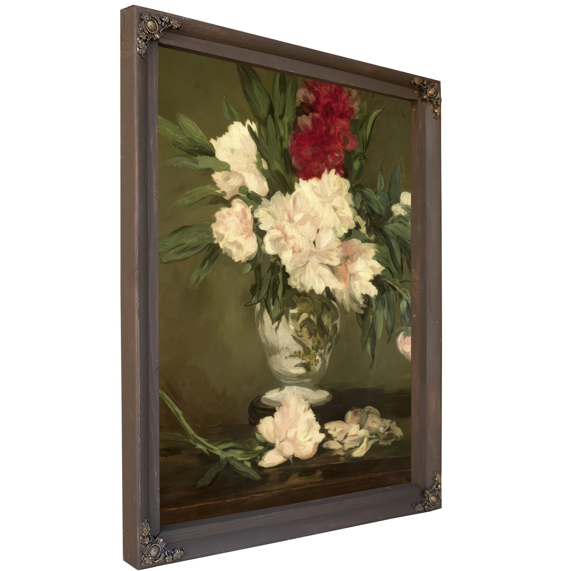 Vase Of Peonies On A Small Pedestal By Edouard Manet Fine Art Print