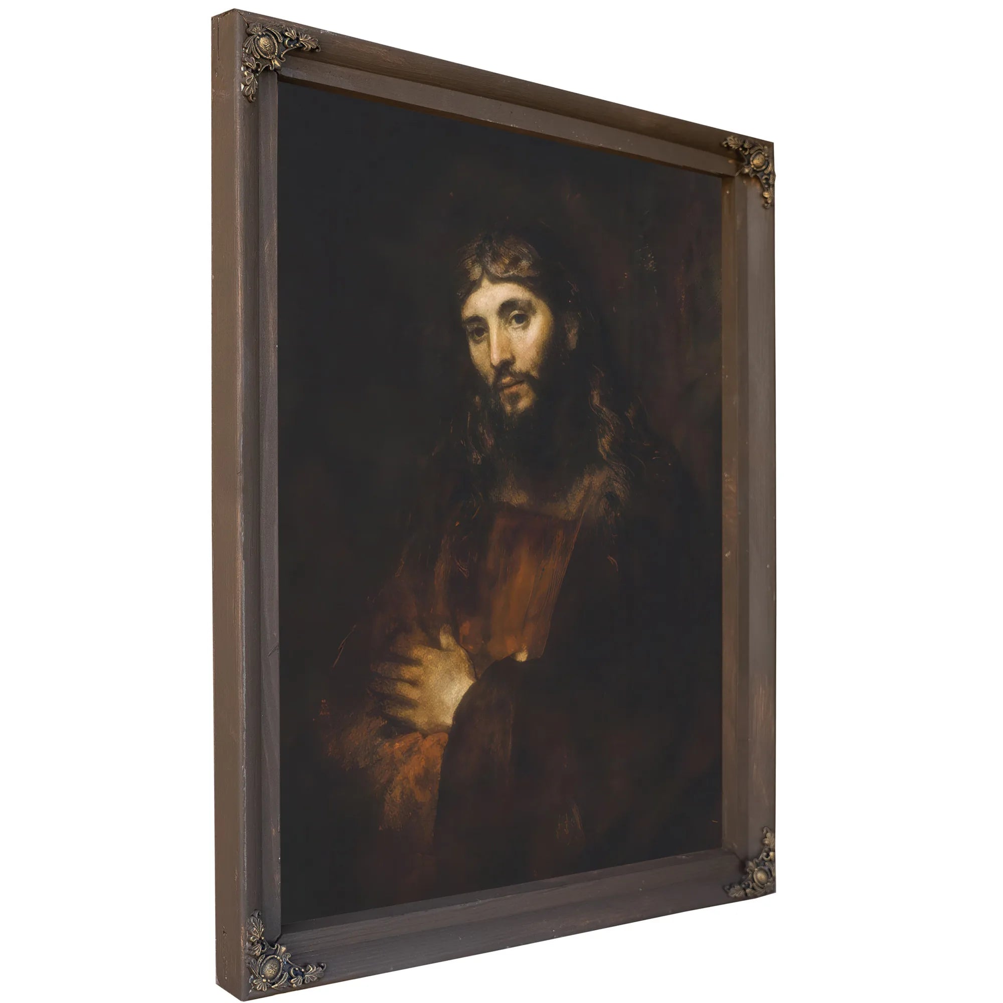 Christ With Arms Folded By Rembrandt Fine Art Print