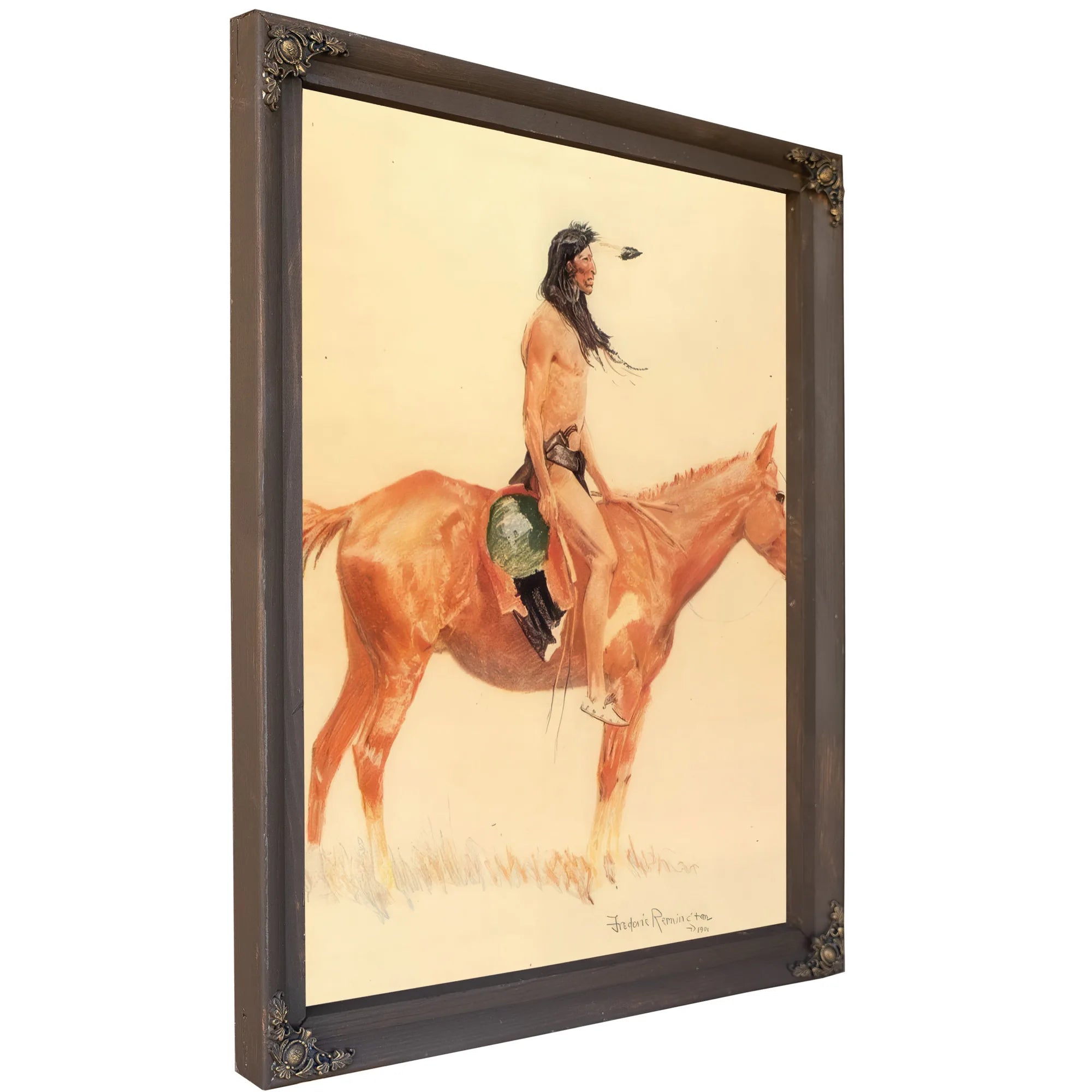 A Cheyenne Buck By Frederic Remington Fine Art Print