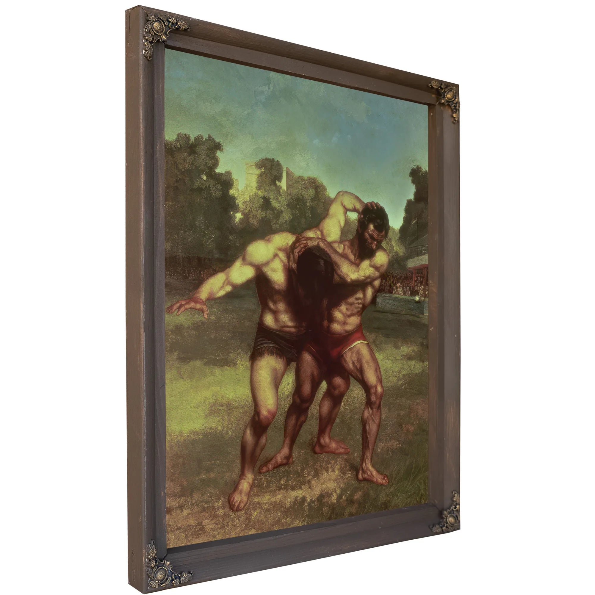 The Wrestlers By Jean Desire Gustave Courbet Fine Art Print