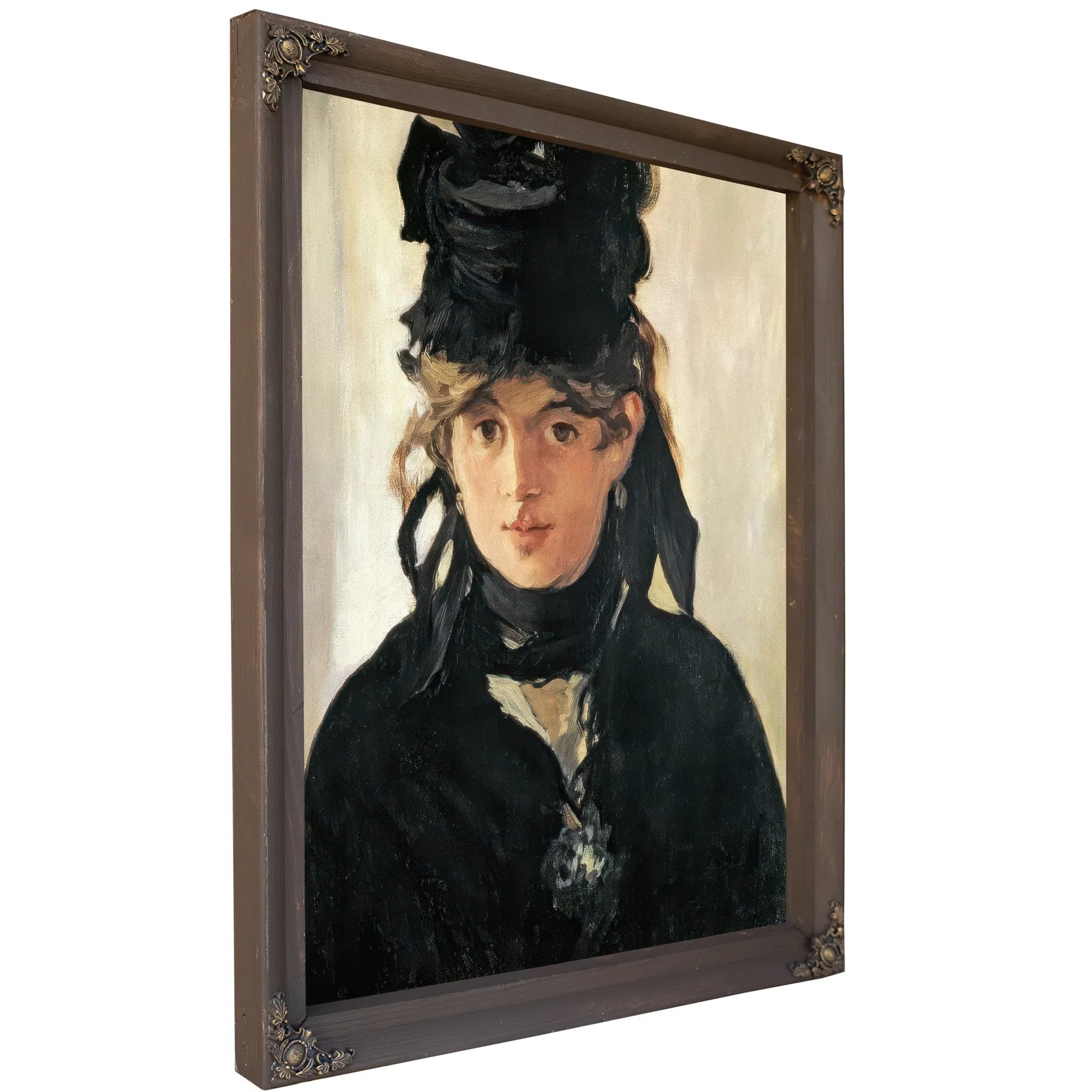 Berthe Morisot With A Bouquet Of Violets By Edouard Manet Fine Art Print