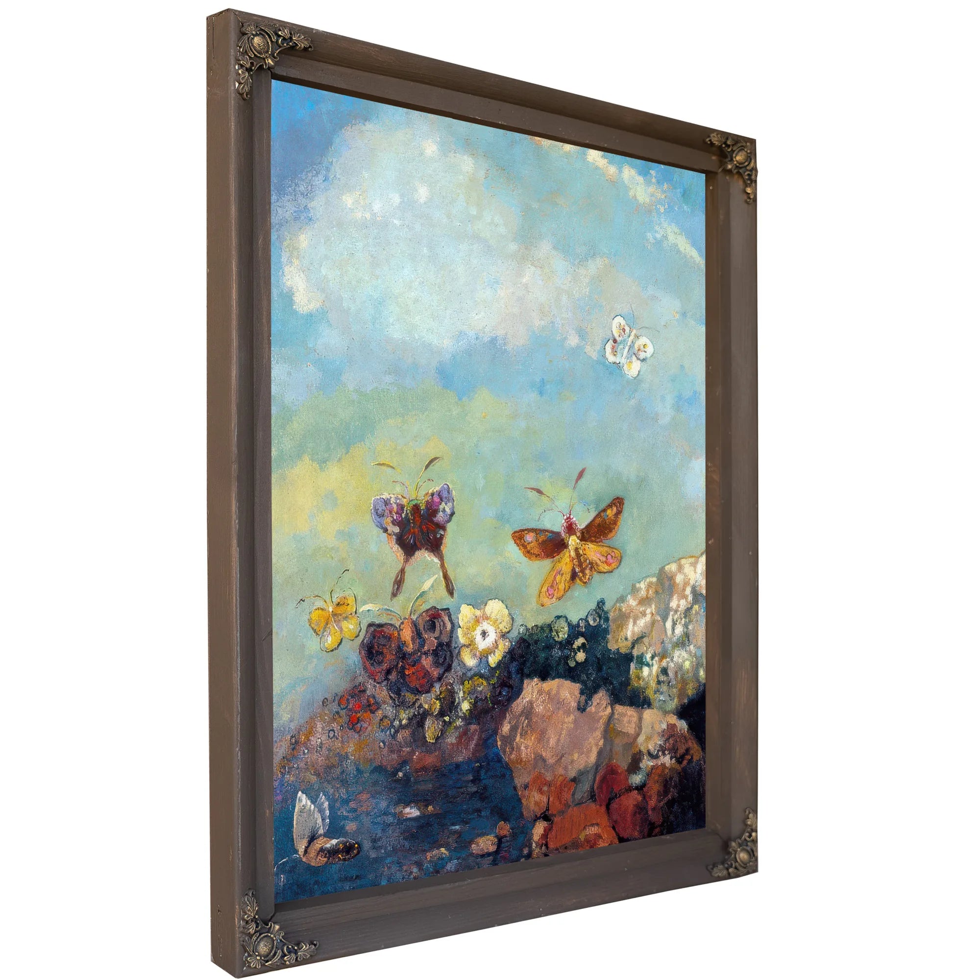Butterflies By Odilon Redon Fine Art Print