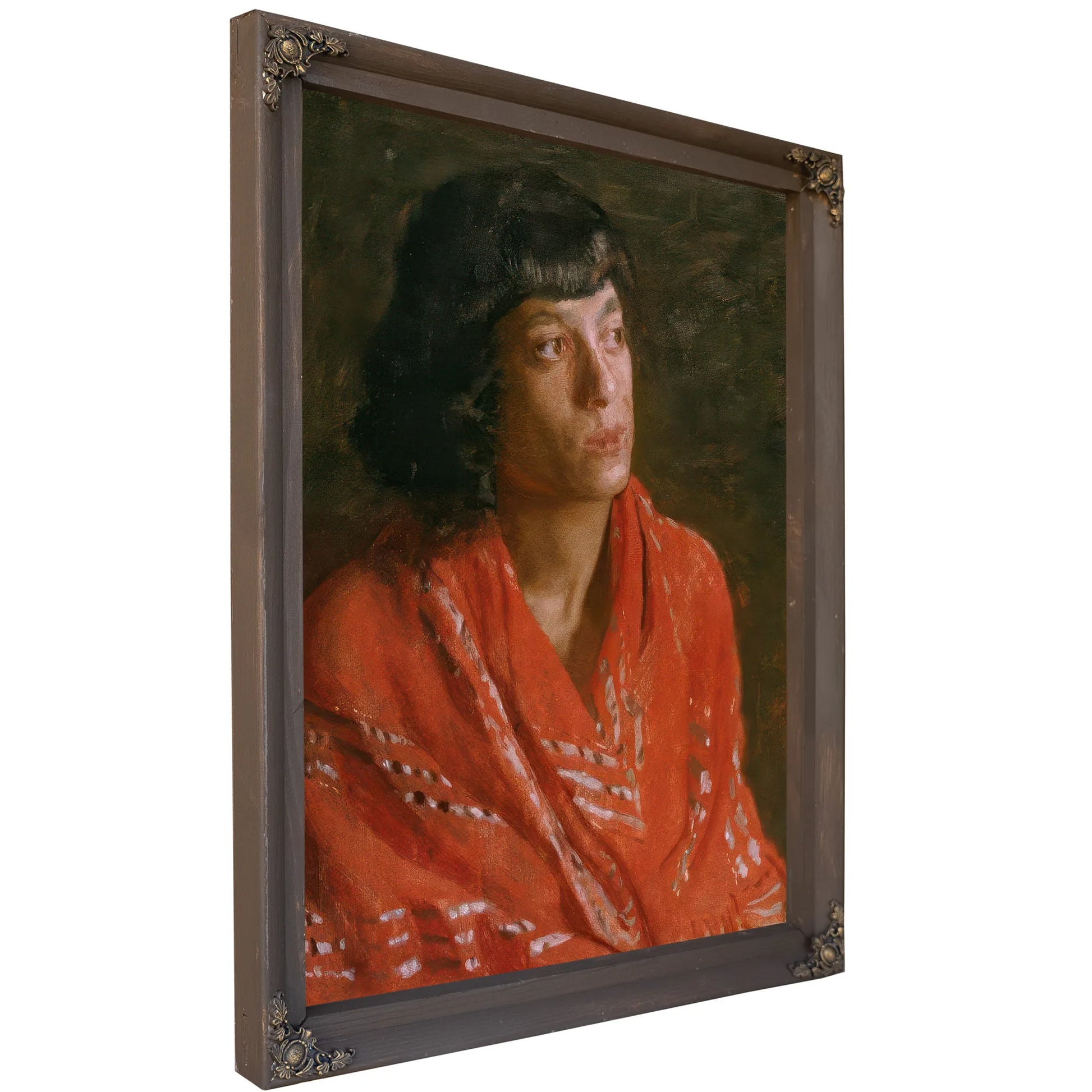 The Red Shawl By Thomas Eakins Fine Art Print