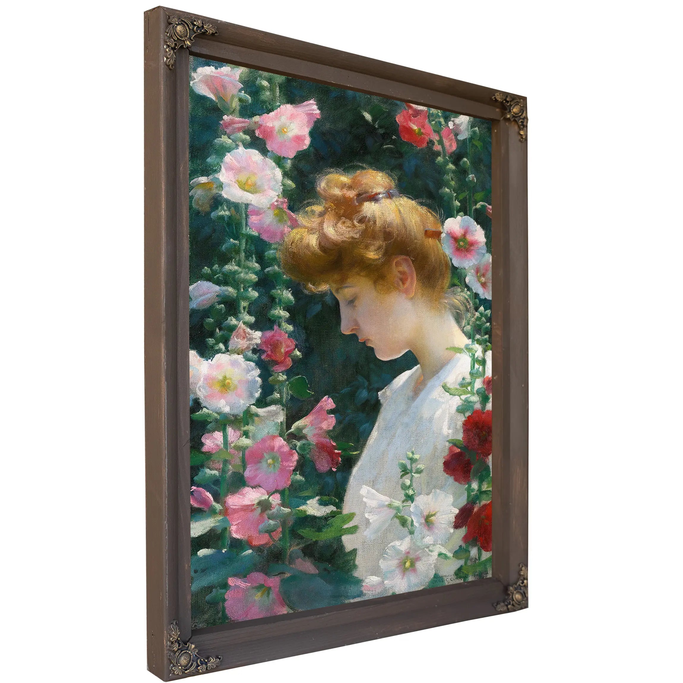 Hollyhocks And Sunlight (1902) by Charles Courtney Curran