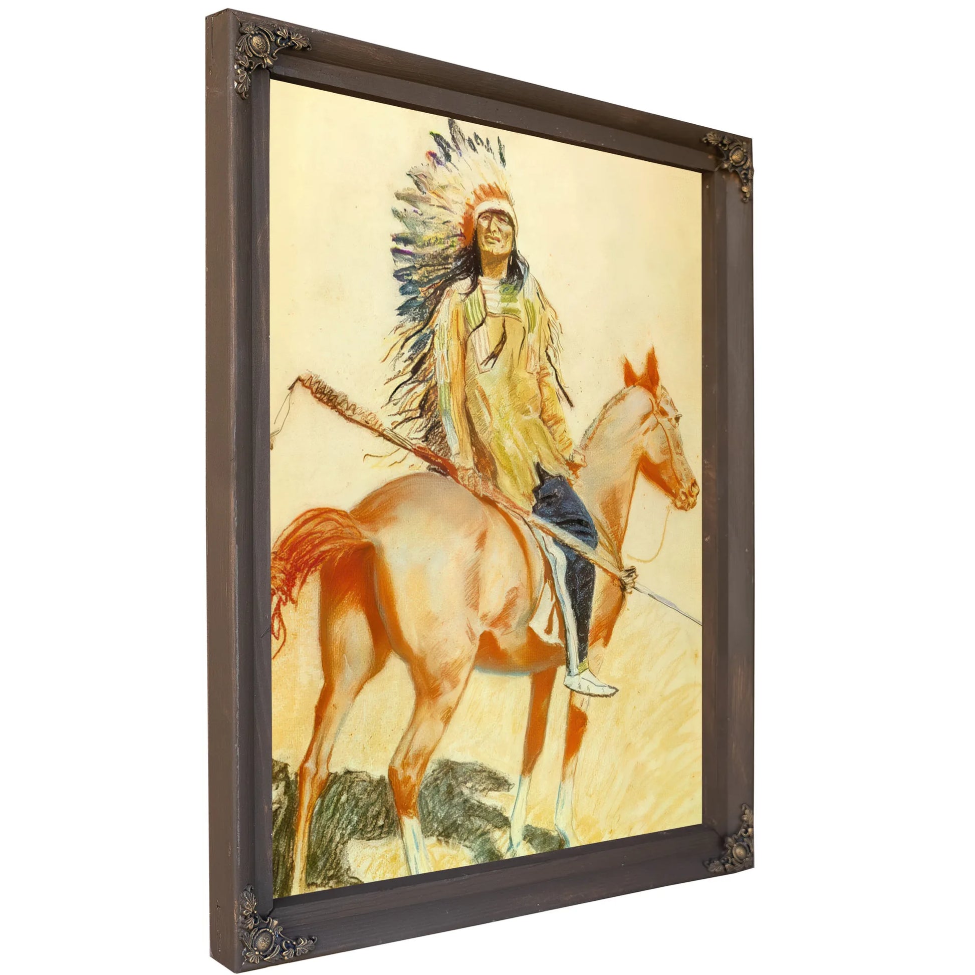 A Sioux Chief By Frederic Remington Fine Art Print
