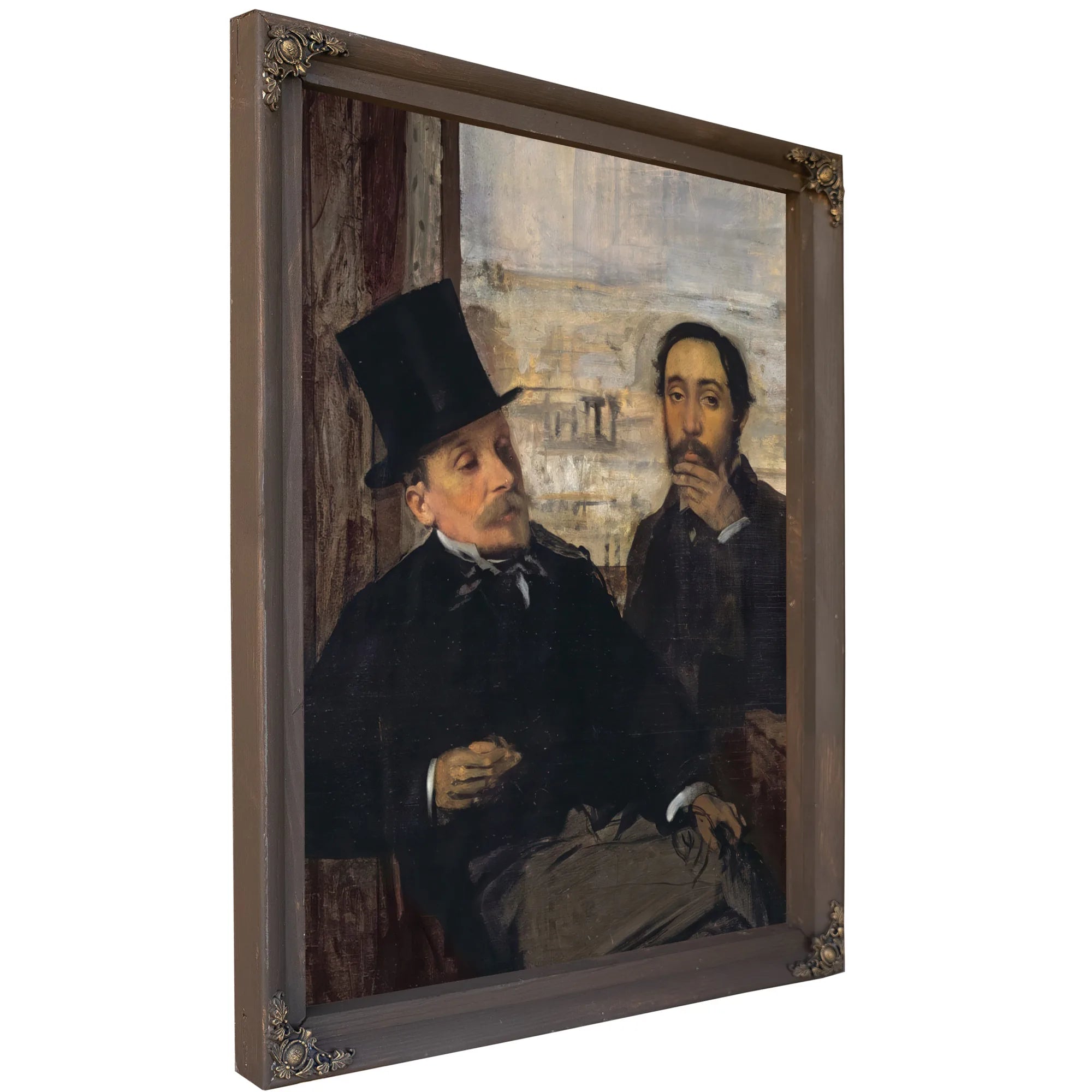 Self Portrait With Evariste De Valernes (1816 96) By Edgar Degas Fine Art Print