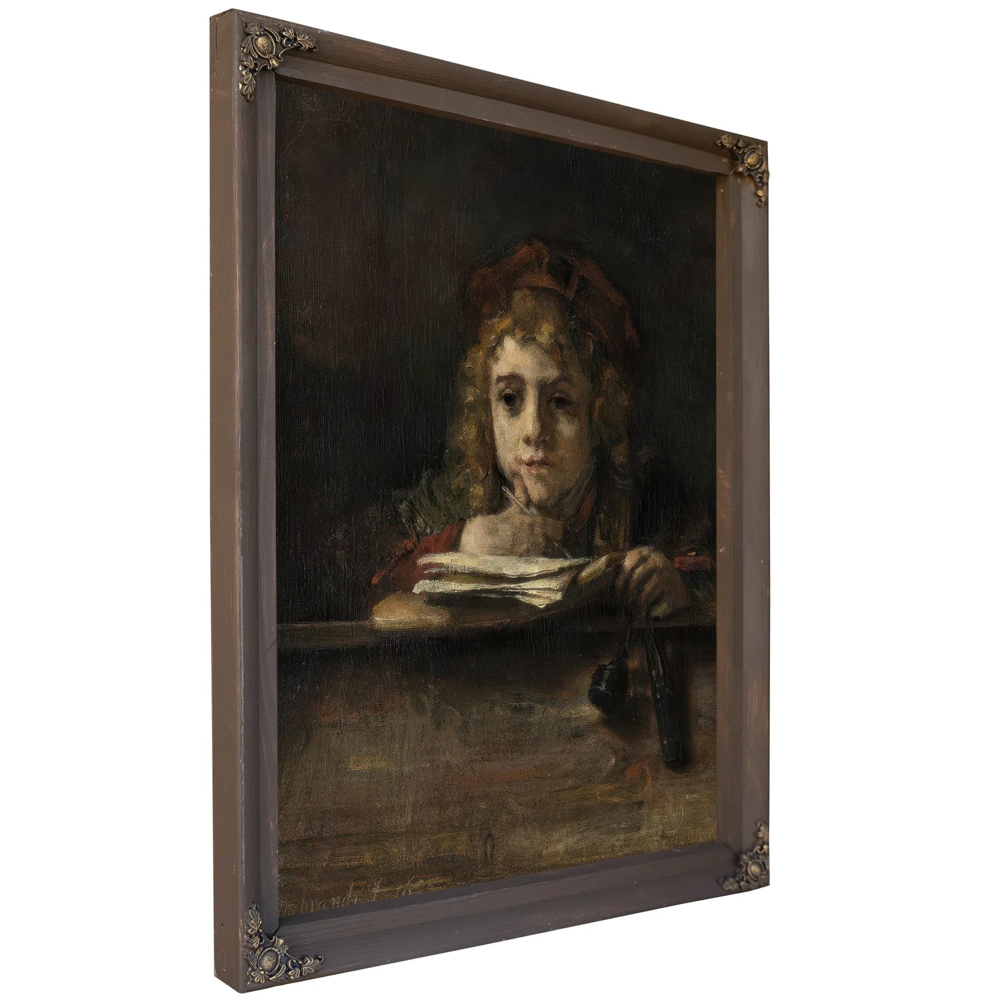 Titus Van Rijn The Artist's Son Reading By Rembrandt Fine Art Print