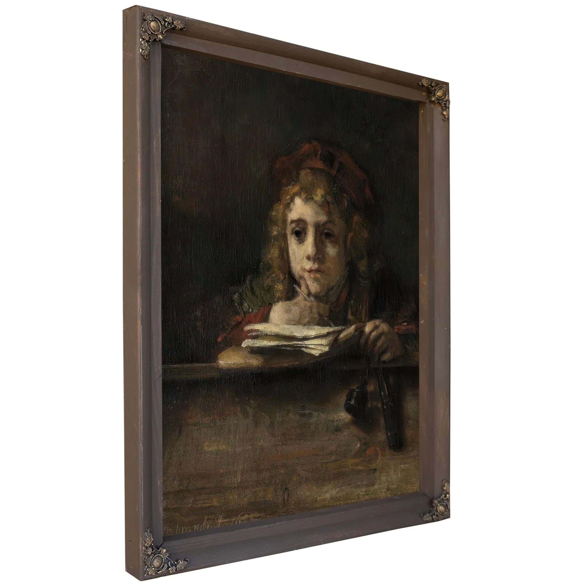 Titus Van Rijn The Artist's Son Reading By Rembrandt Fine Art Print