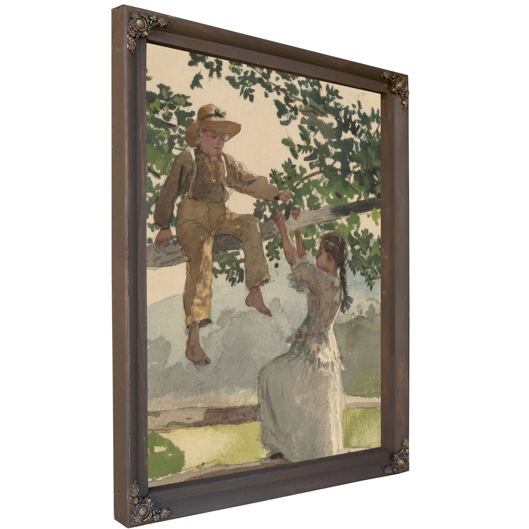 On The Fence By Winslow Homer Fine Art Print