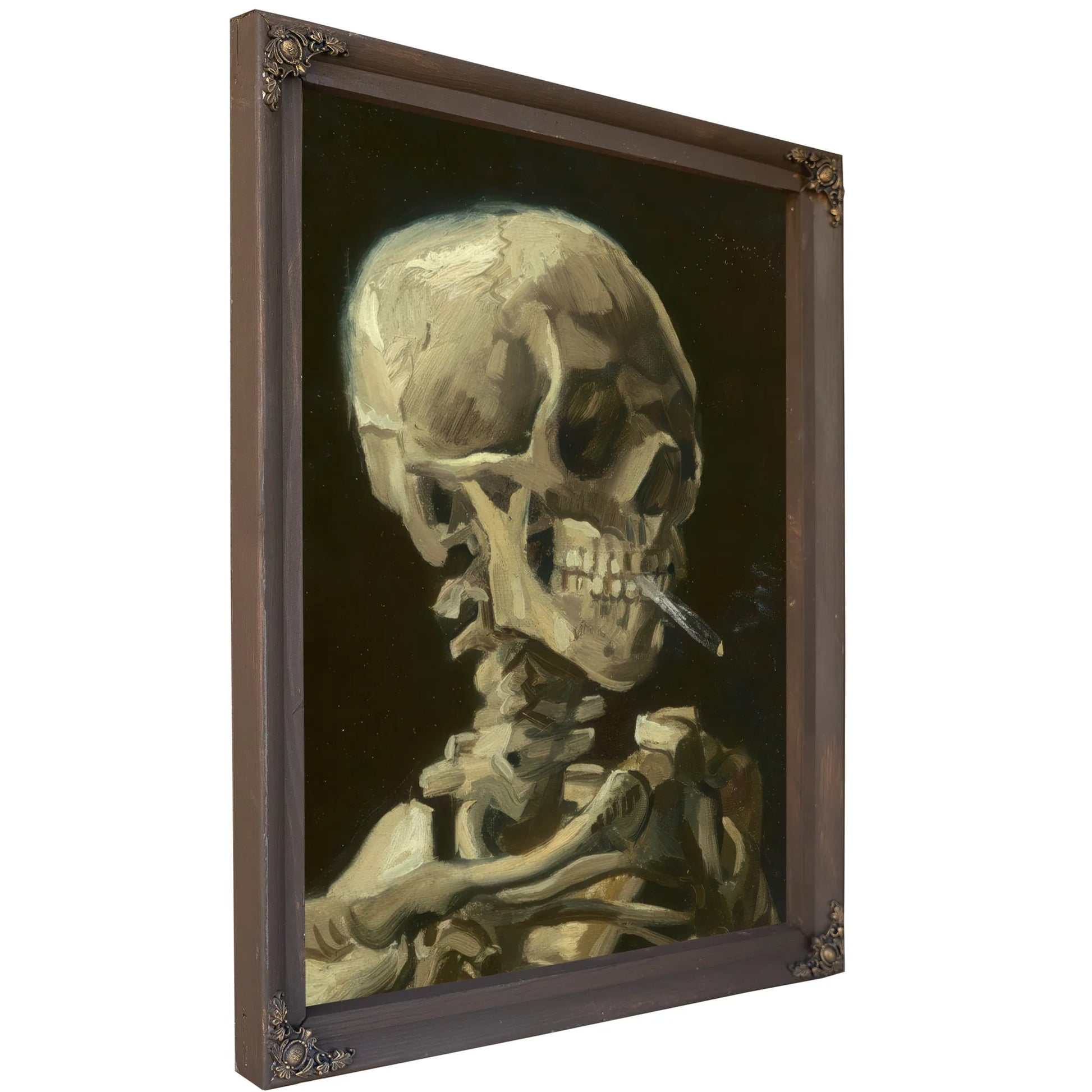 Head Of A Skeleton With A Burning Cigarette By Vincent Van Gogh Fine Art Print