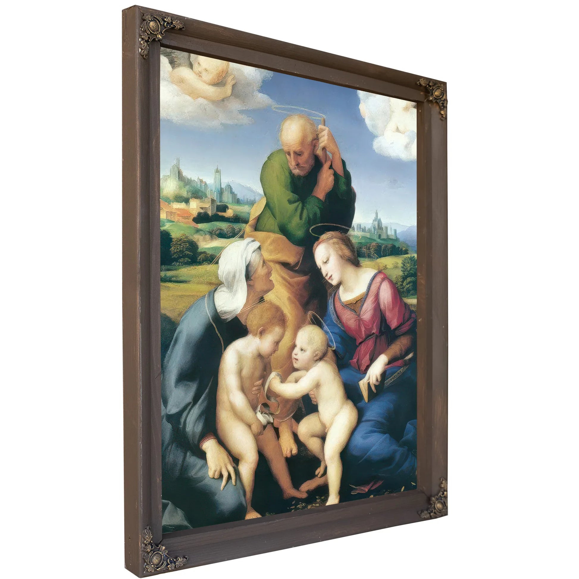 The Virgin Joseph And Elizabeth With Jesus And John By Raphael Fine Art Print