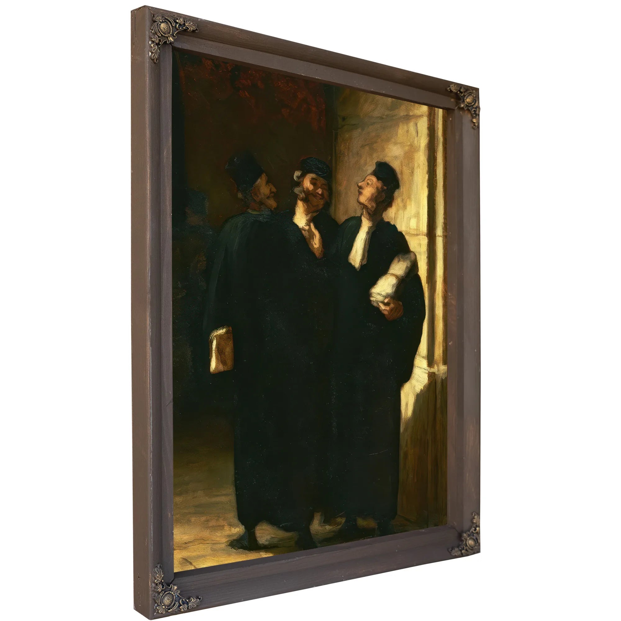 Three Lawyers By Honore Daumier Fine Art Print