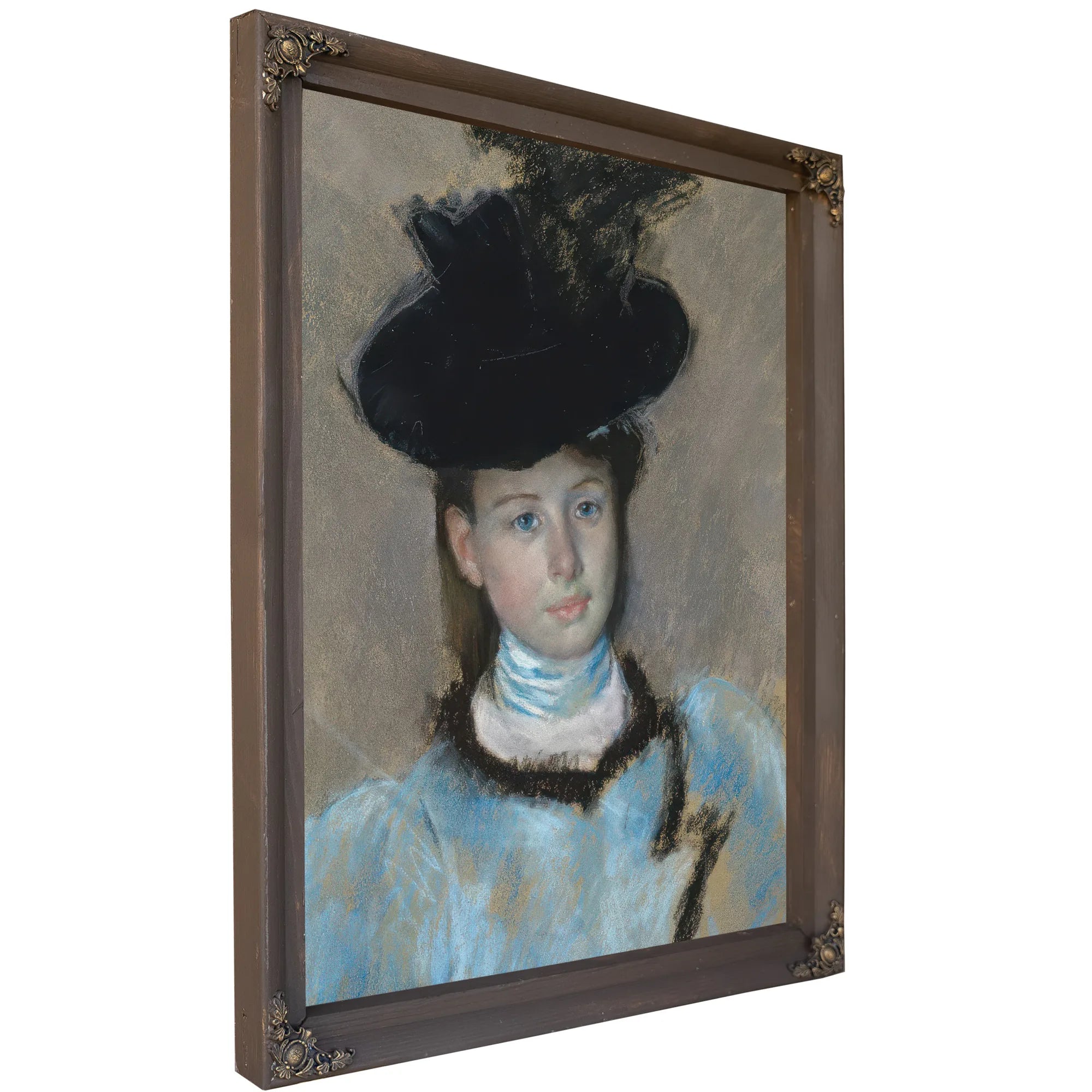 The Black Hat By Mary Cassatt Fine Art Print