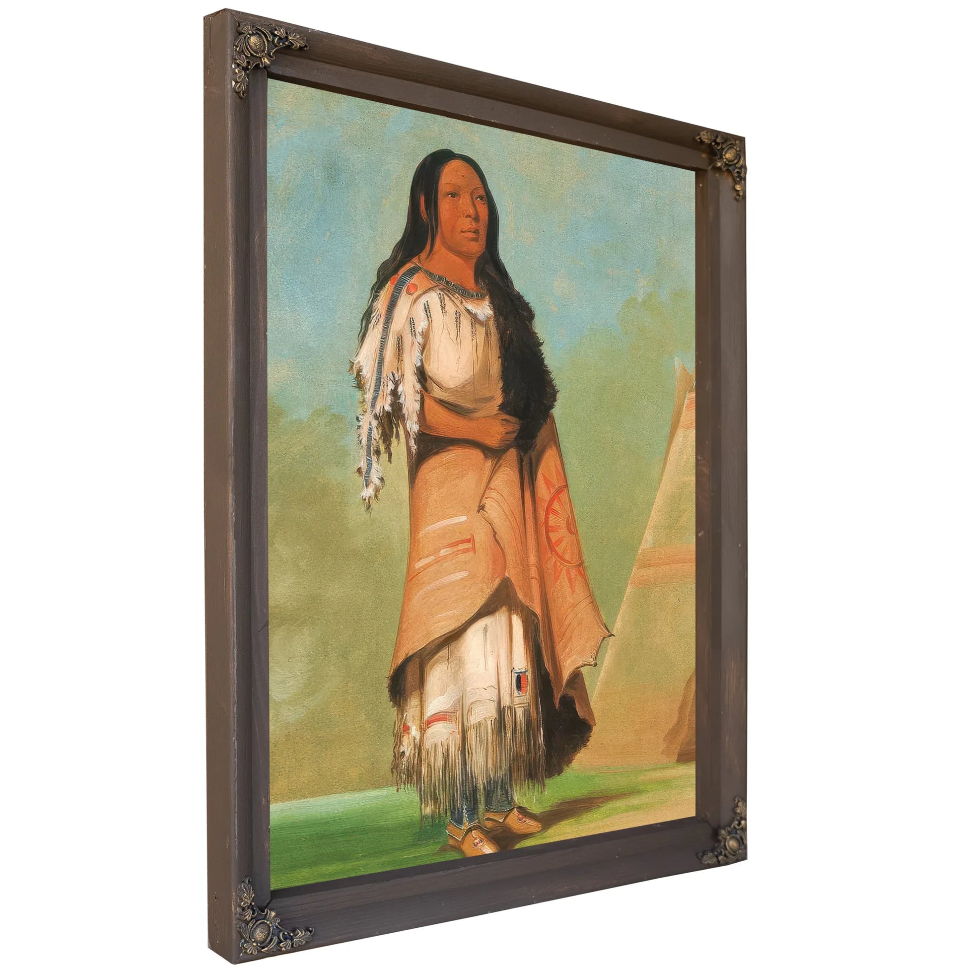Ah' Kay Ee Pix En, Woman Who Strikes Many By George Catlin Fine Art Print