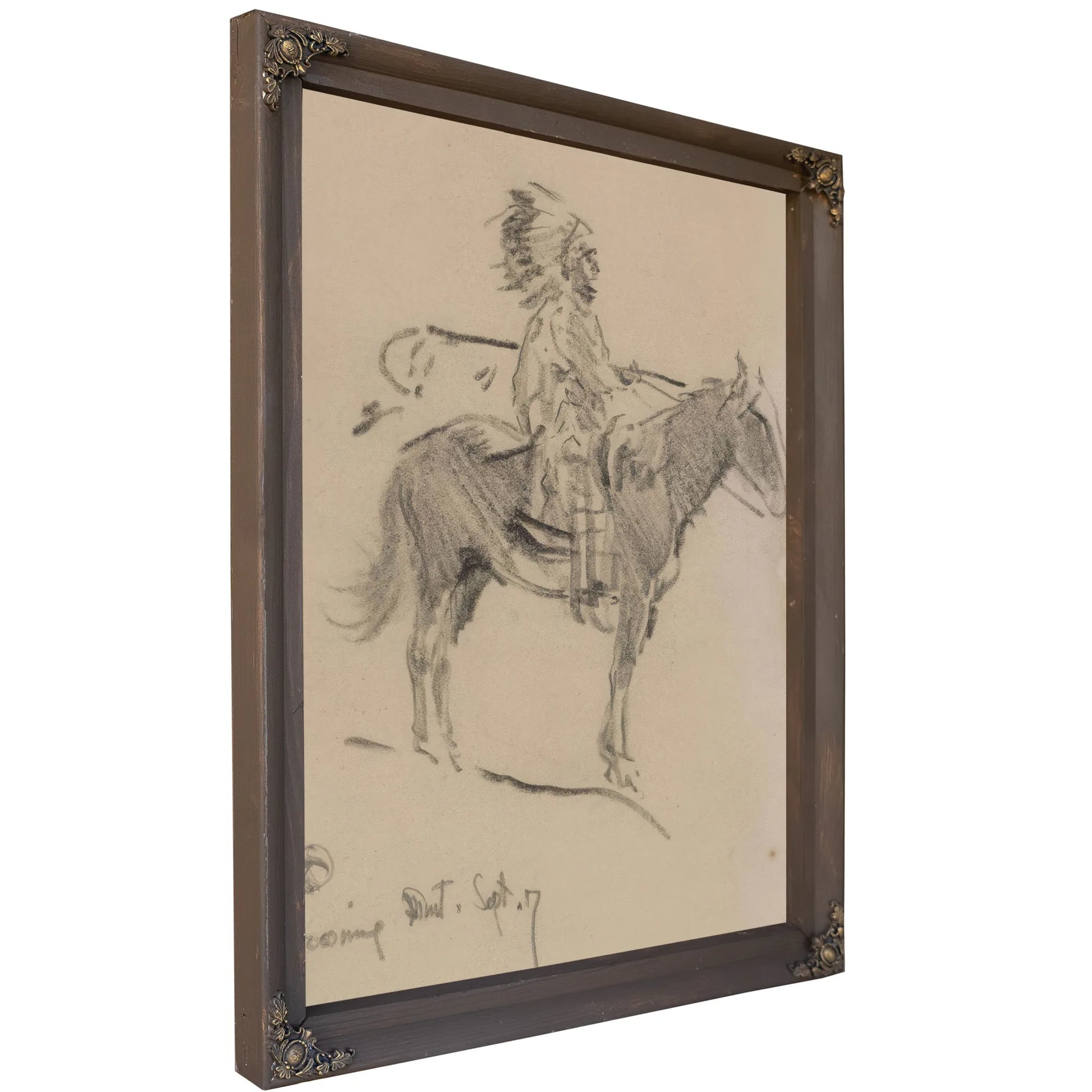 Indian On Horseback , By Maynard Dixon Fine Art Print