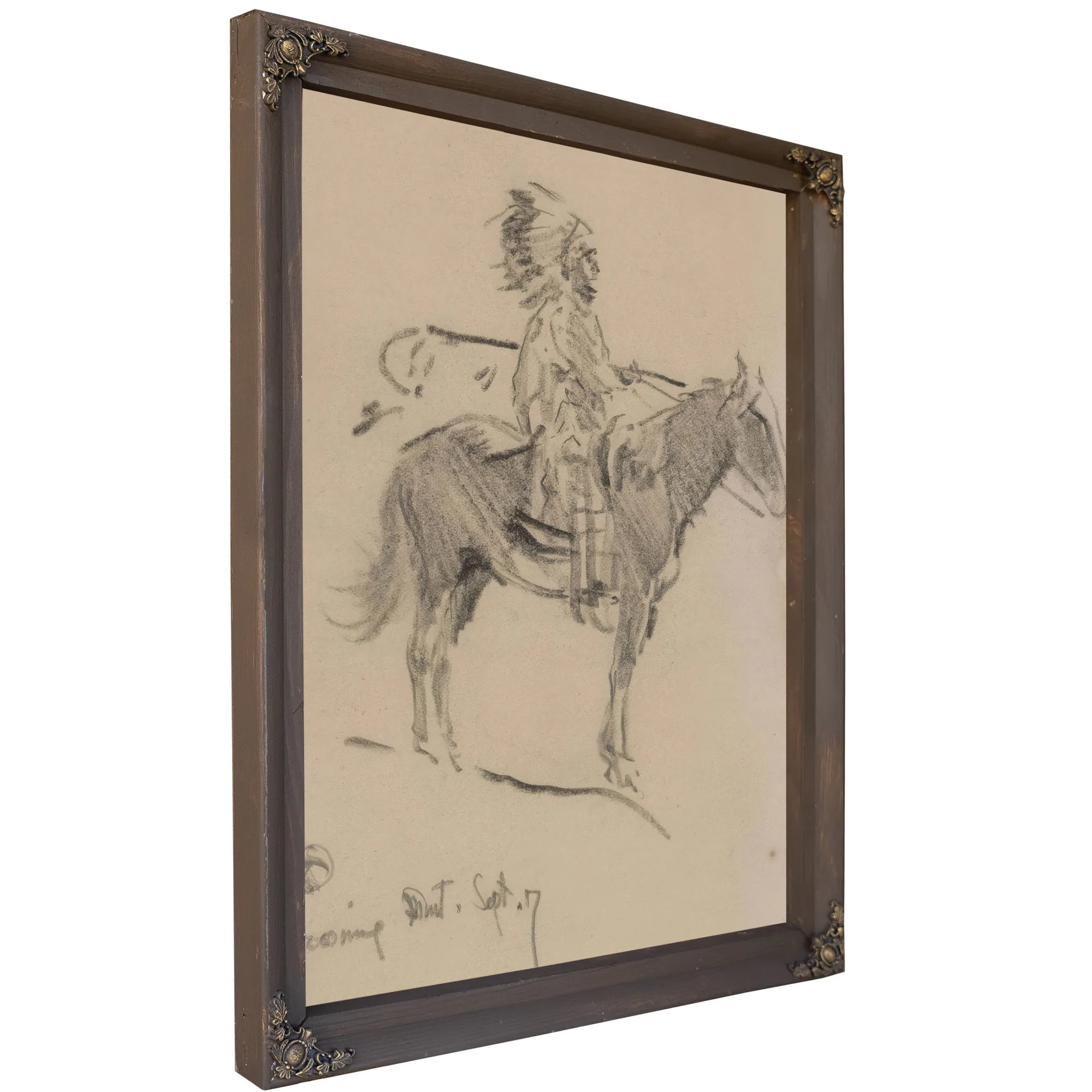 Indian On Horseback , By Maynard Dixon Fine Art Print