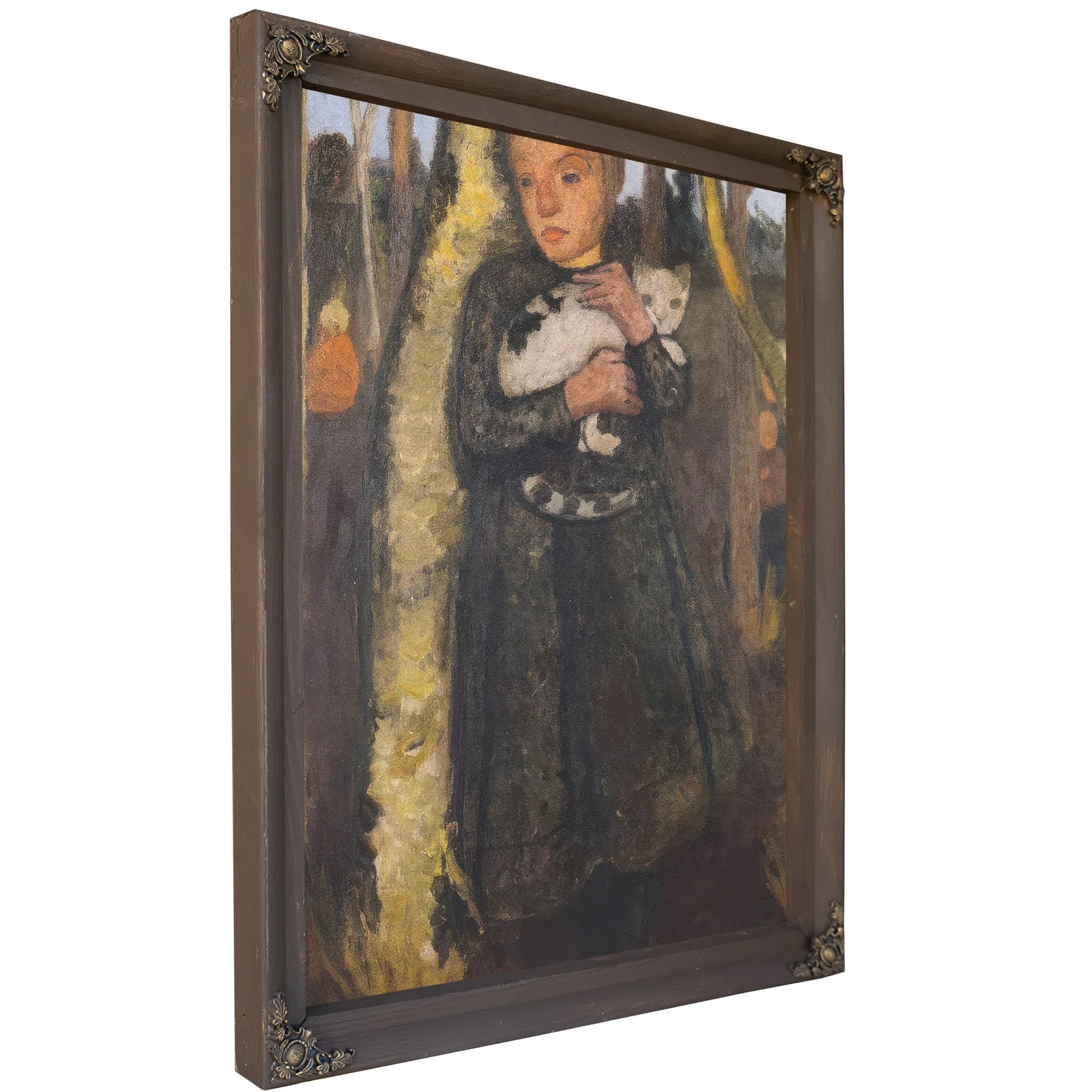 Girl With Cat In The Birch Forest By Paula Modersohn Becker Fine Art Print