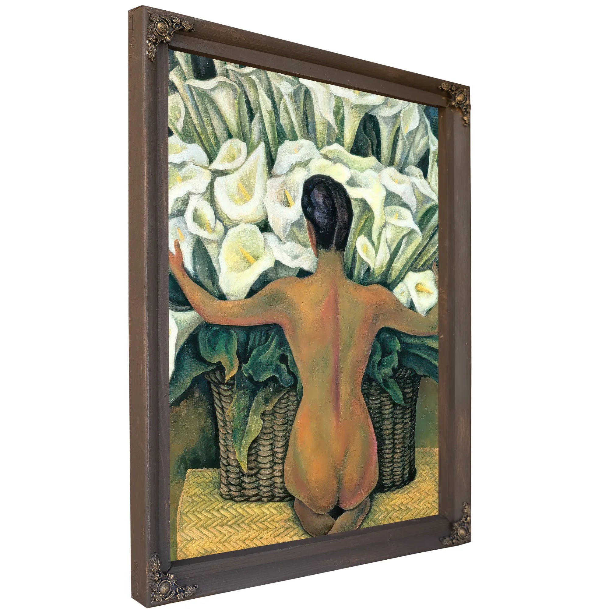 Nude With Calla Lilies By Diego Rivera Fine Art Print