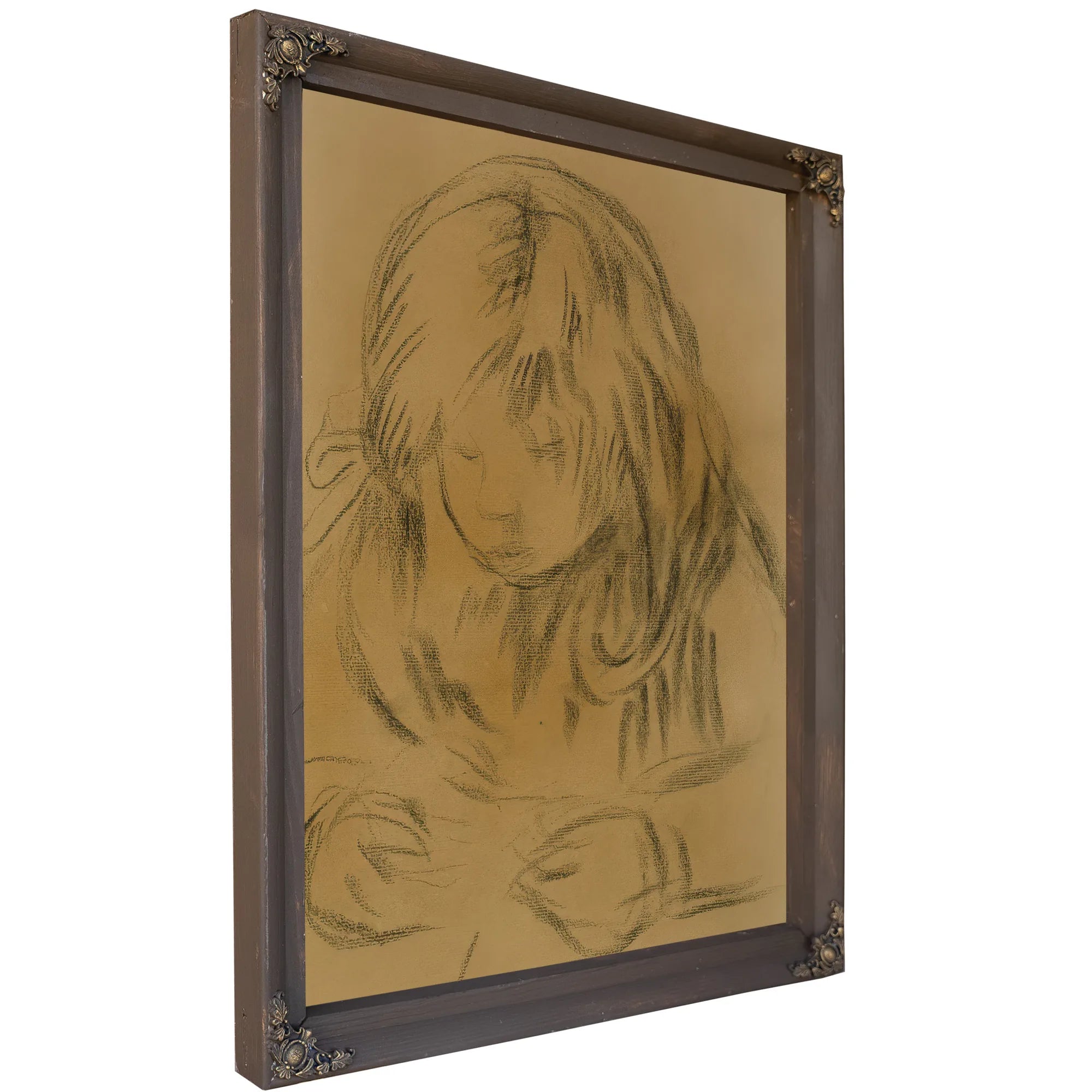 Child Sewing By Pierre Auguste Renoir Fine Art Print