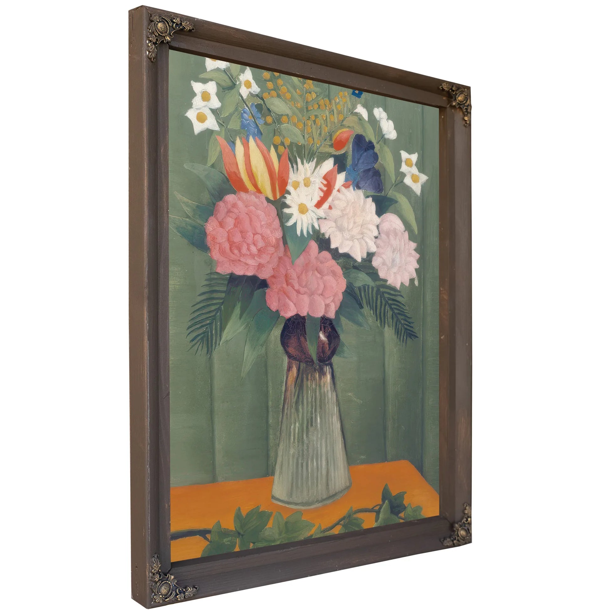 Flowers In A Vase By Henri Julien Felix Rousseau Fine Art Print