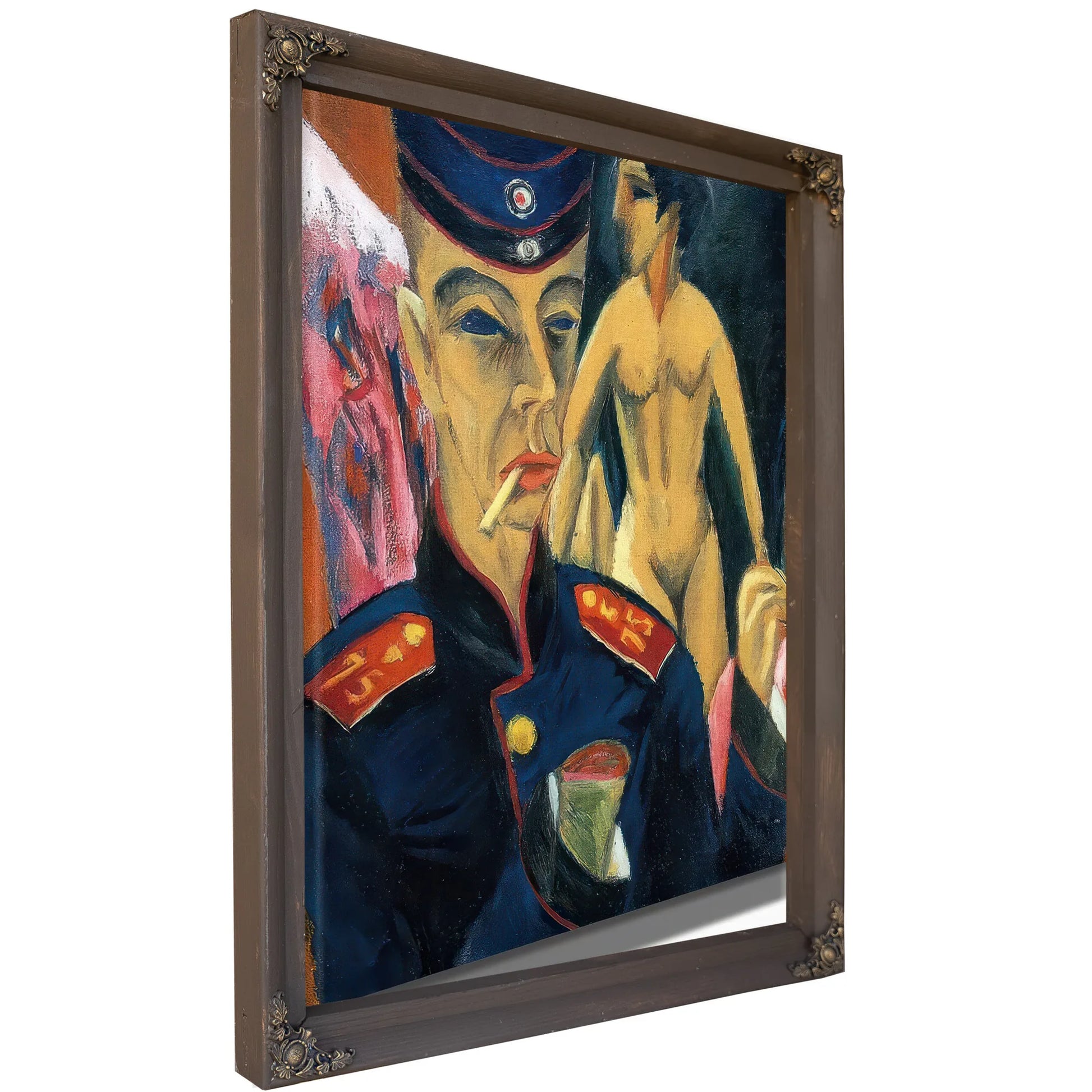 Self Portrait As Soldier By Ernst Ludwig Kirchner Fine Art Print