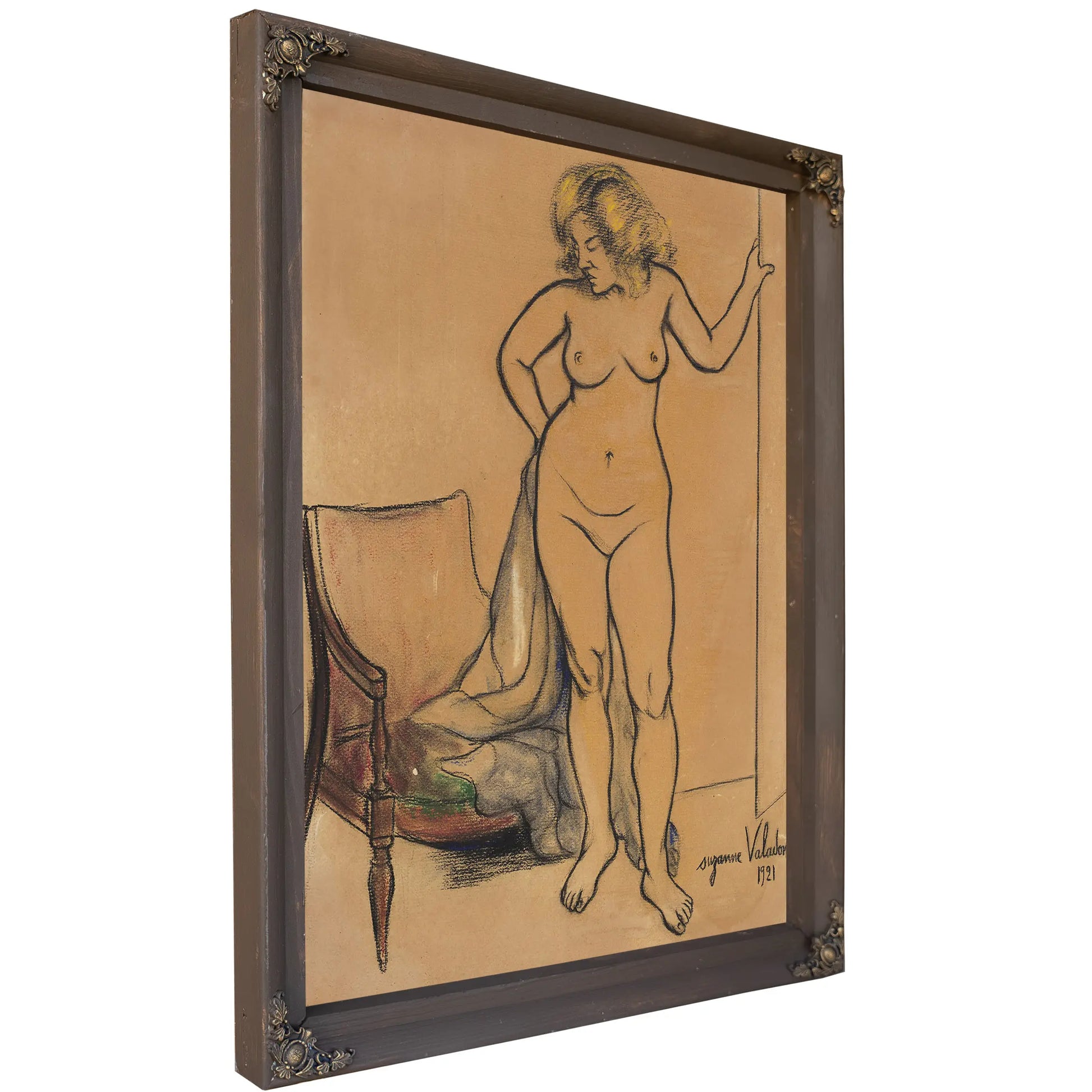 Nu A La Draperie Devant Un Fauteuil 1921 by Suzanne Valadon